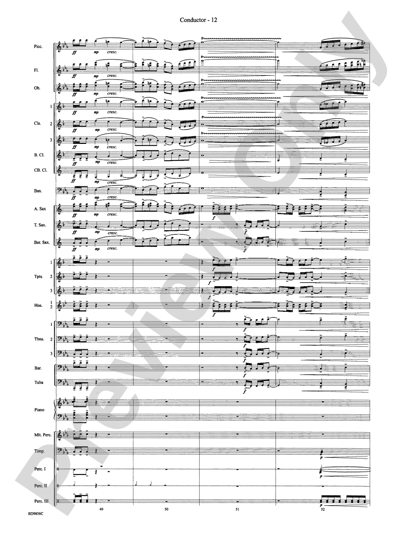 Songs of Earth, Water, Fire and Sky: Concert Band Conductor Score & Parts