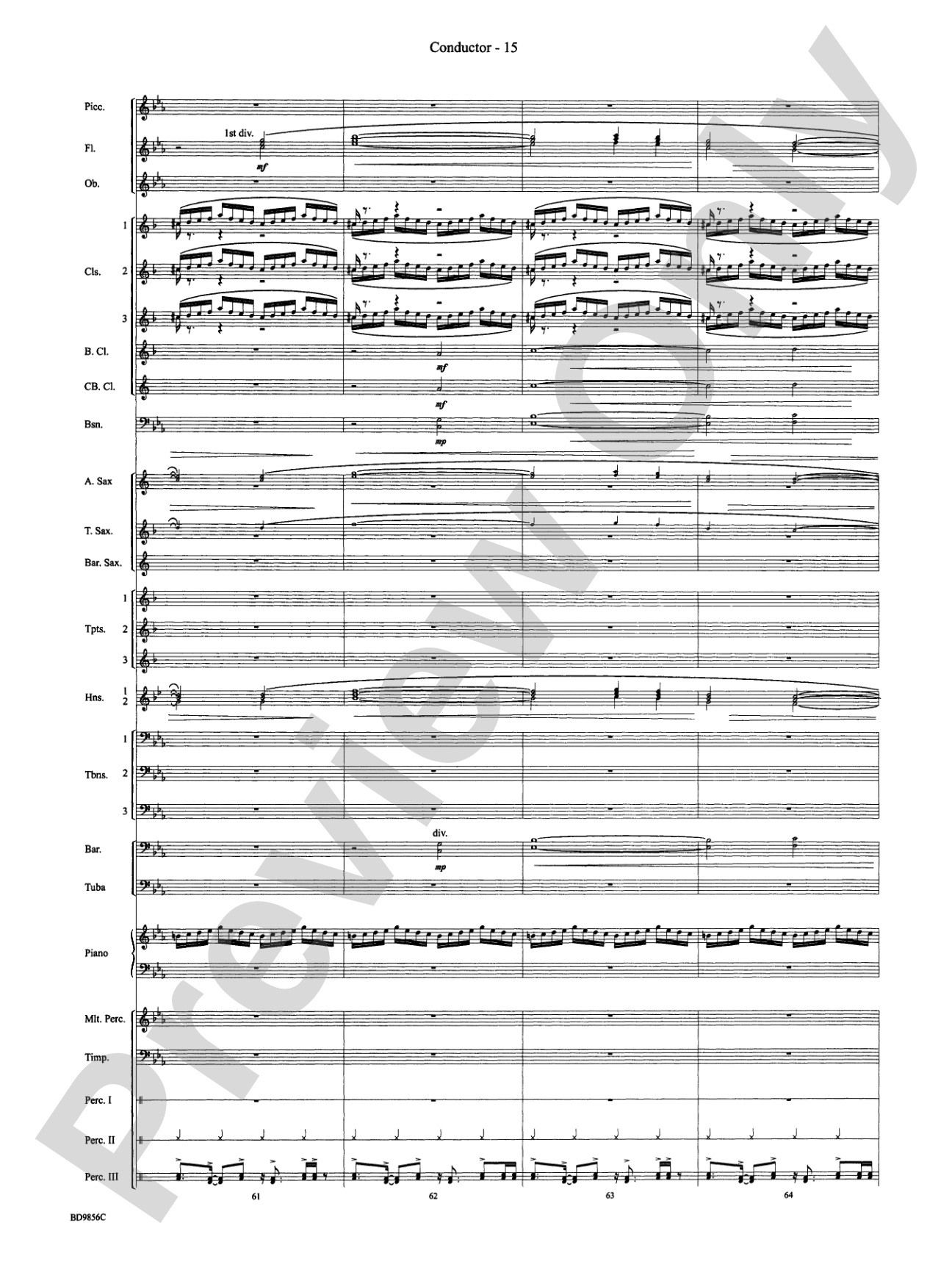 Songs of Earth, Water, Fire and Sky: Concert Band Conductor Score & Parts