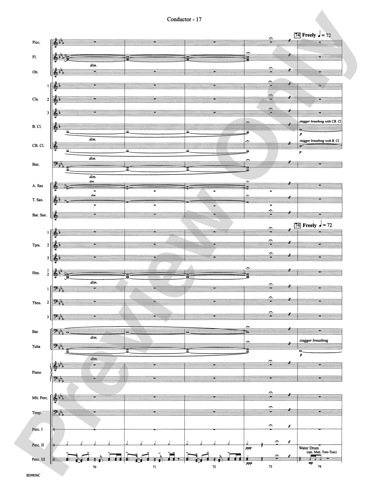 Songs of Earth, Water, Fire and Sky: Concert Band Conductor Score & Parts