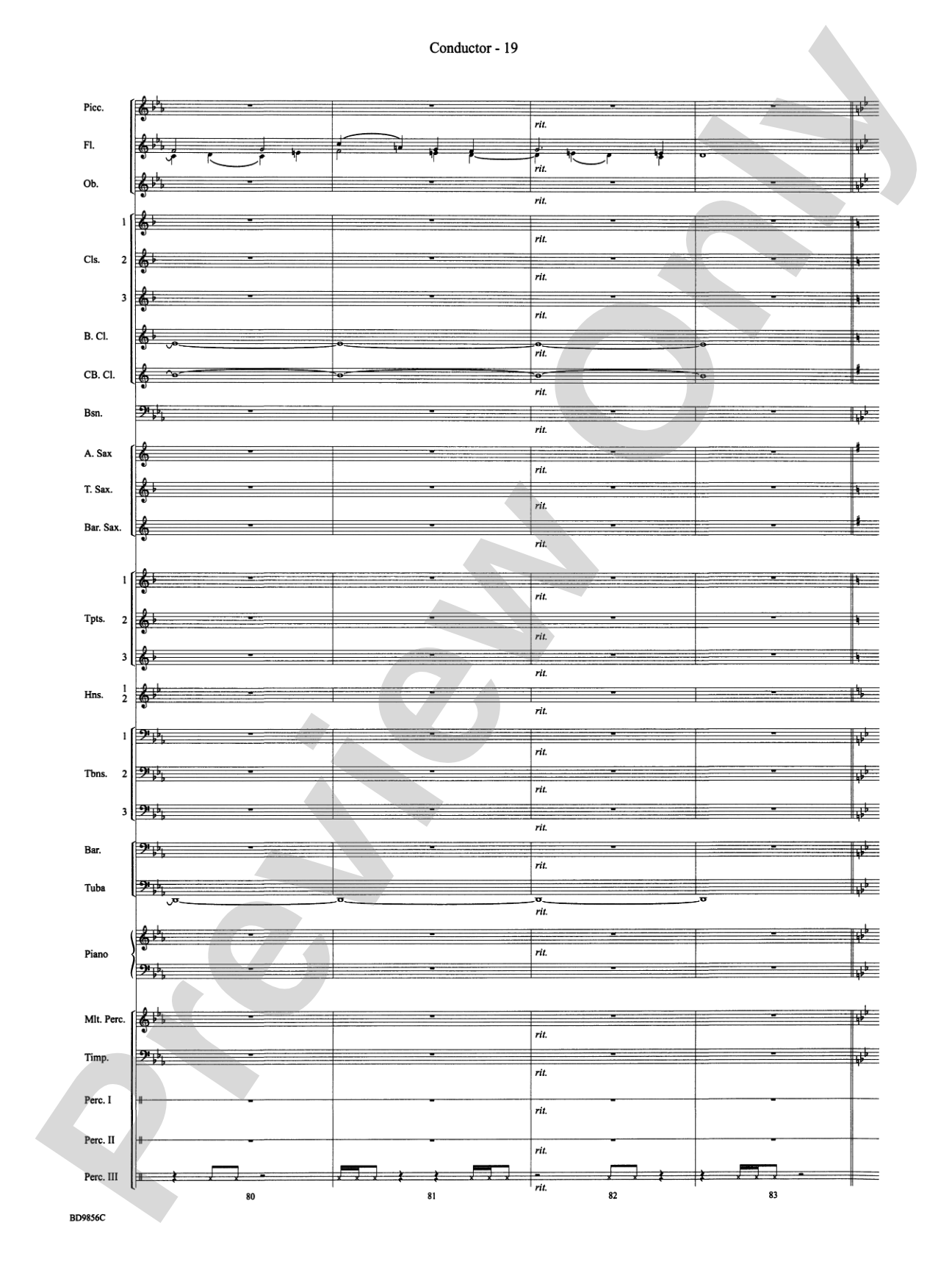Songs of Earth, Water, Fire and Sky: Concert Band Conductor Score & Parts