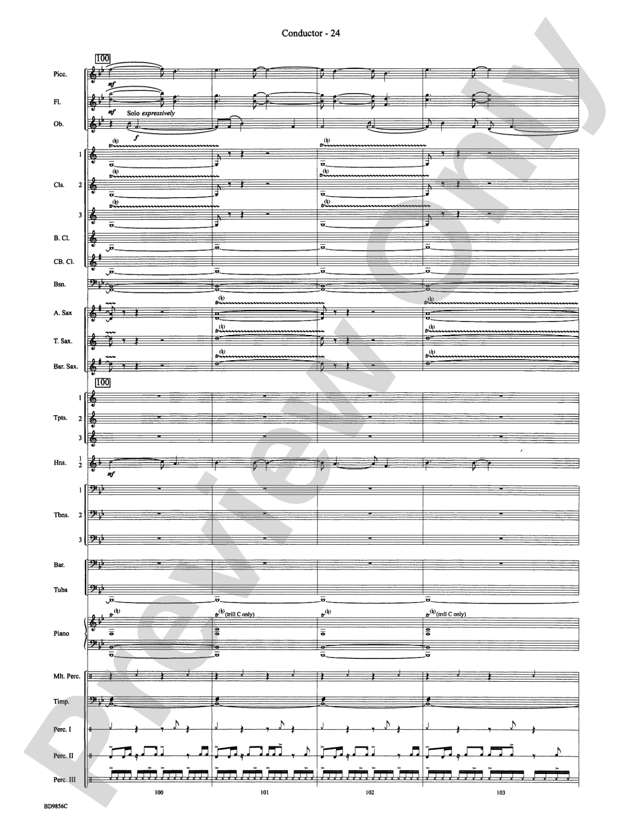 Songs of Earth, Water, Fire and Sky: Concert Band Conductor Score & Parts
