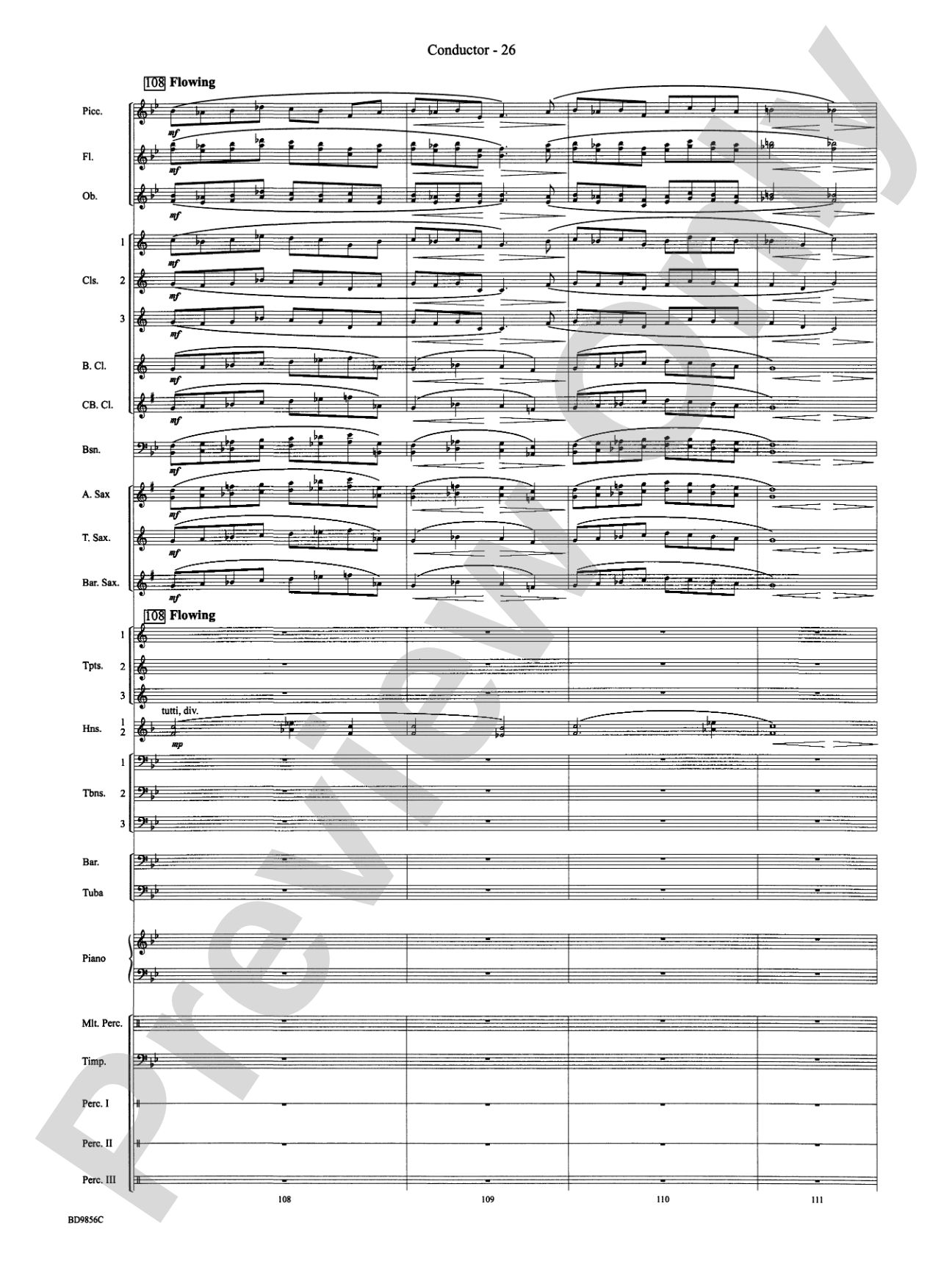 Songs of Earth, Water, Fire and Sky: Concert Band Conductor Score & Parts