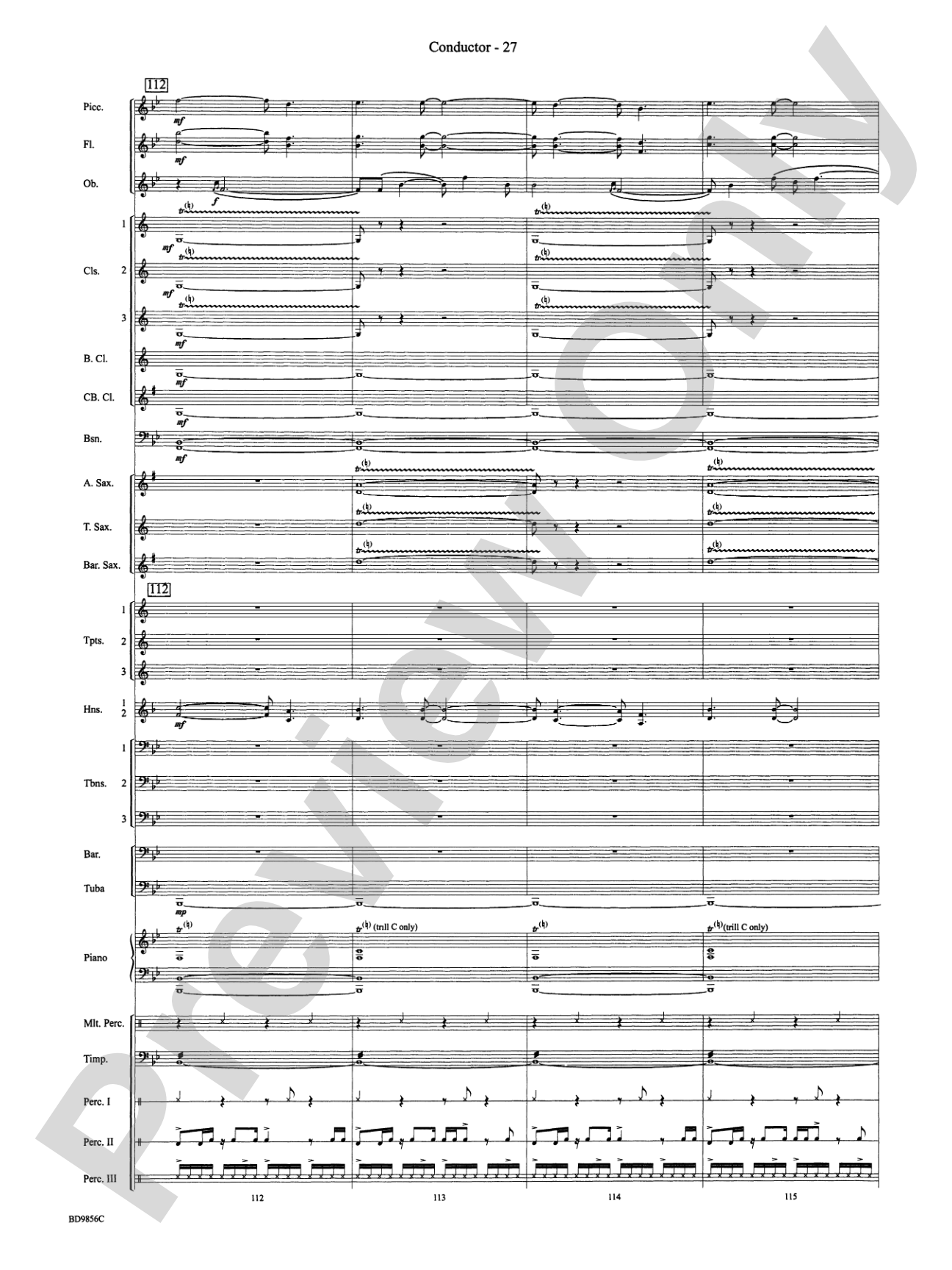 Songs of Earth, Water, Fire and Sky: Concert Band Conductor Score & Parts