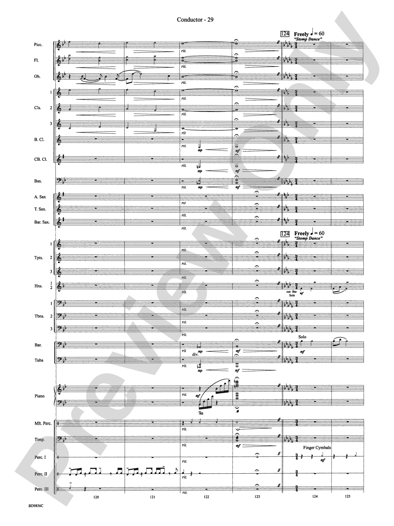 Songs of Earth, Water, Fire and Sky: Concert Band Conductor Score & Parts