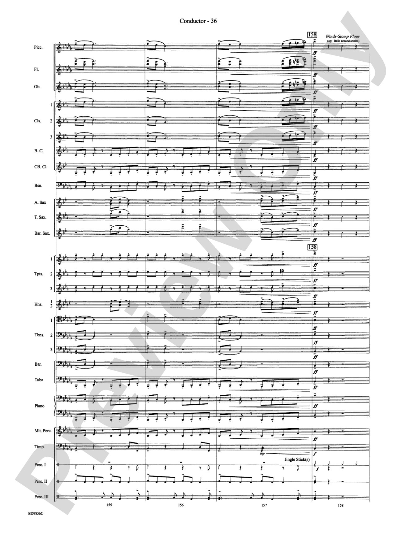 Songs of Earth, Water, Fire and Sky: Concert Band Conductor Score & Parts