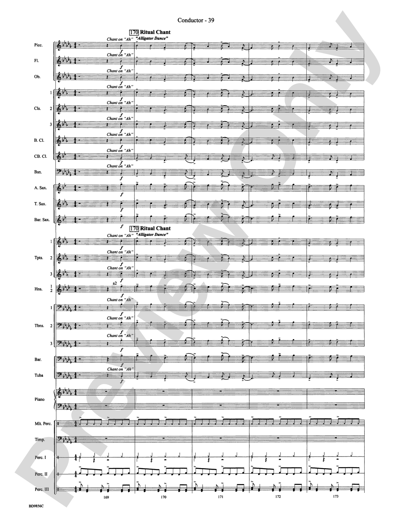Songs of Earth, Water, Fire and Sky: Concert Band Conductor Score & Parts