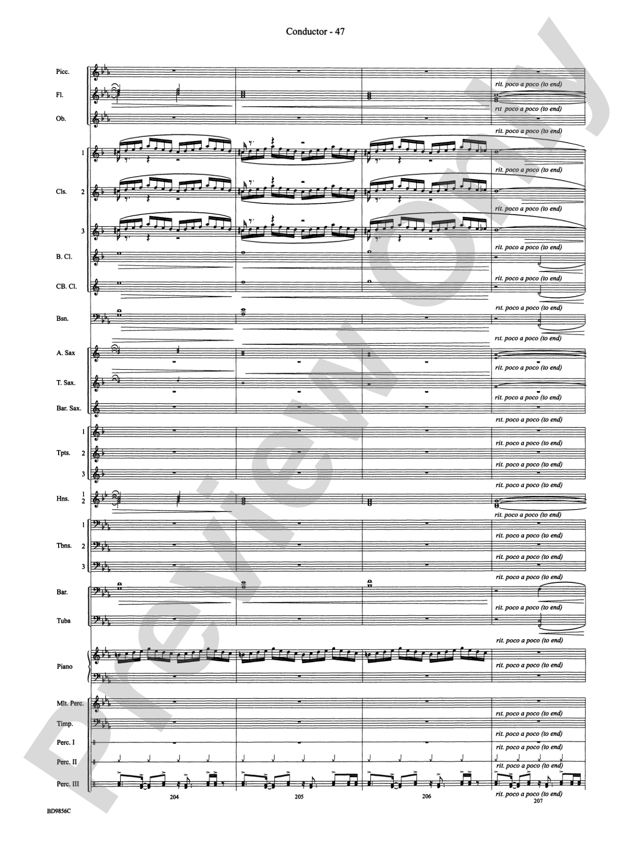 Songs of Earth, Water, Fire and Sky: Concert Band Conductor Score & Parts