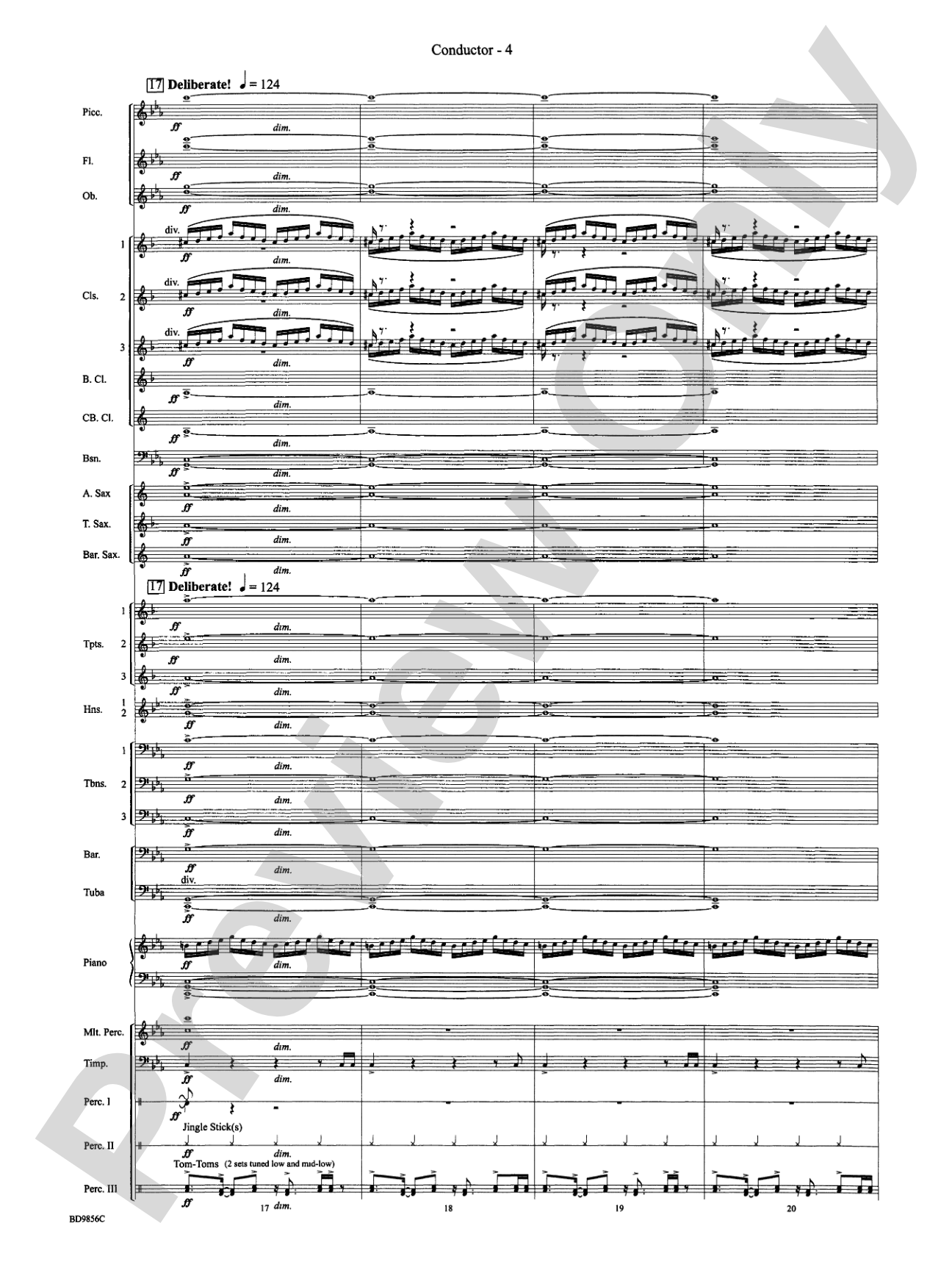 Songs of Earth, Water, Fire and Sky: Concert Band Conductor Score & Parts