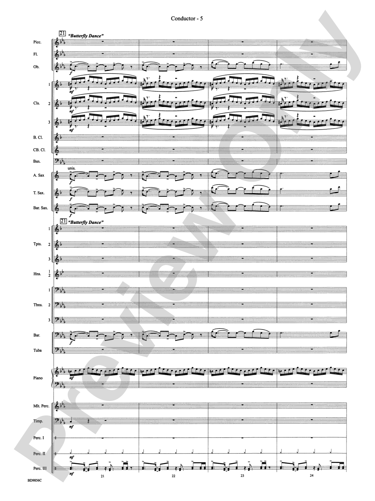 Songs of Earth, Water, Fire and Sky: Concert Band Conductor Score & Parts