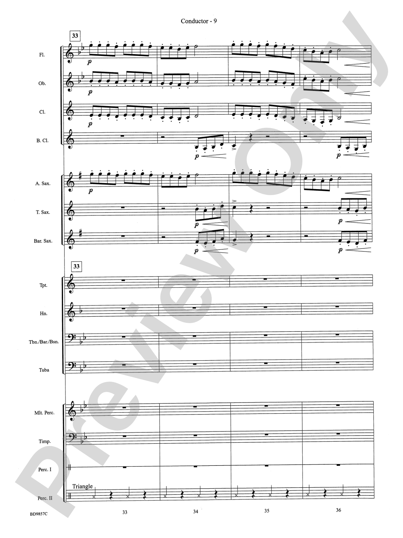 Contredanse: Concert Band Conductor Score & Parts