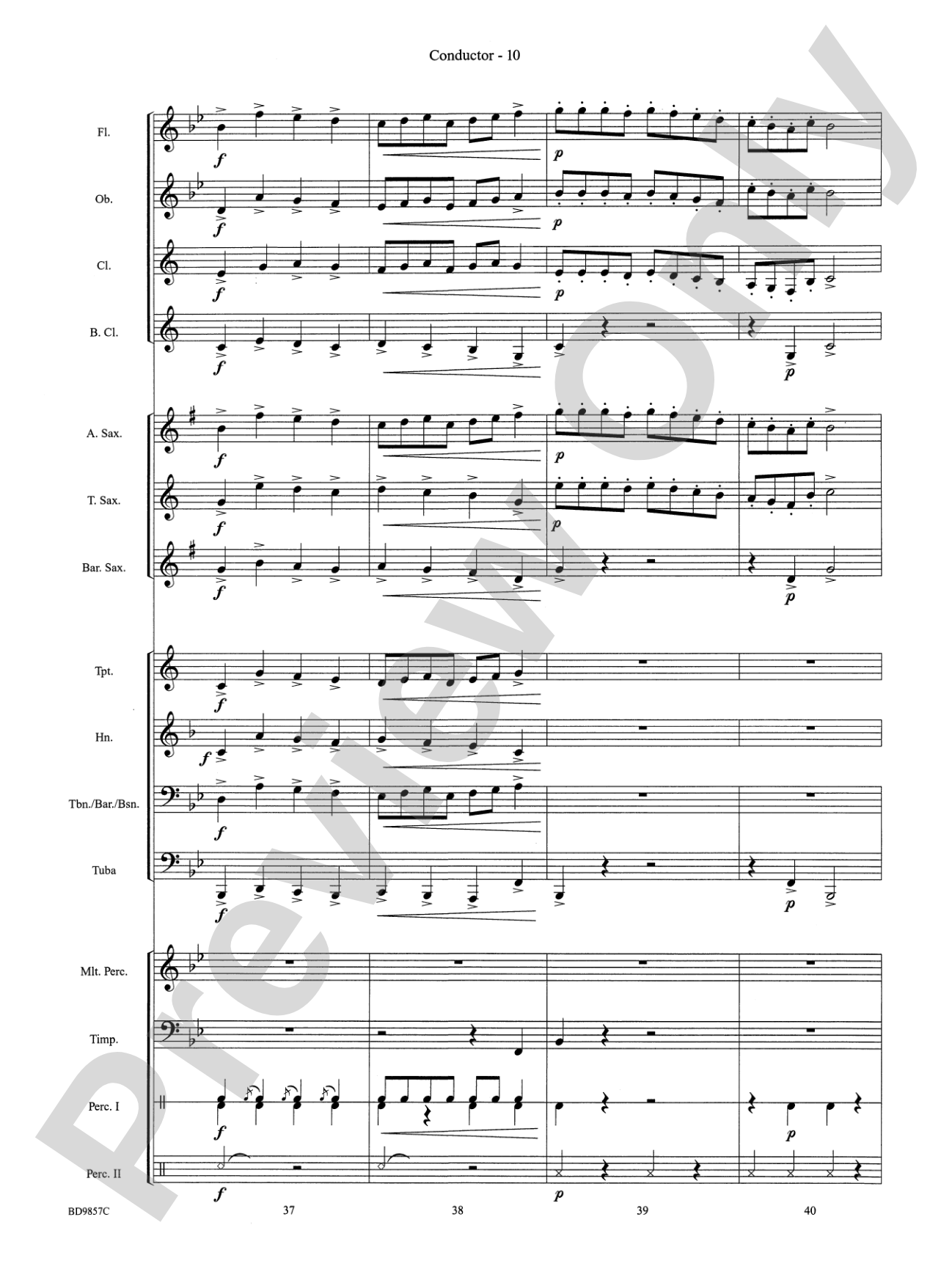 Contredanse: Concert Band Conductor Score & Parts