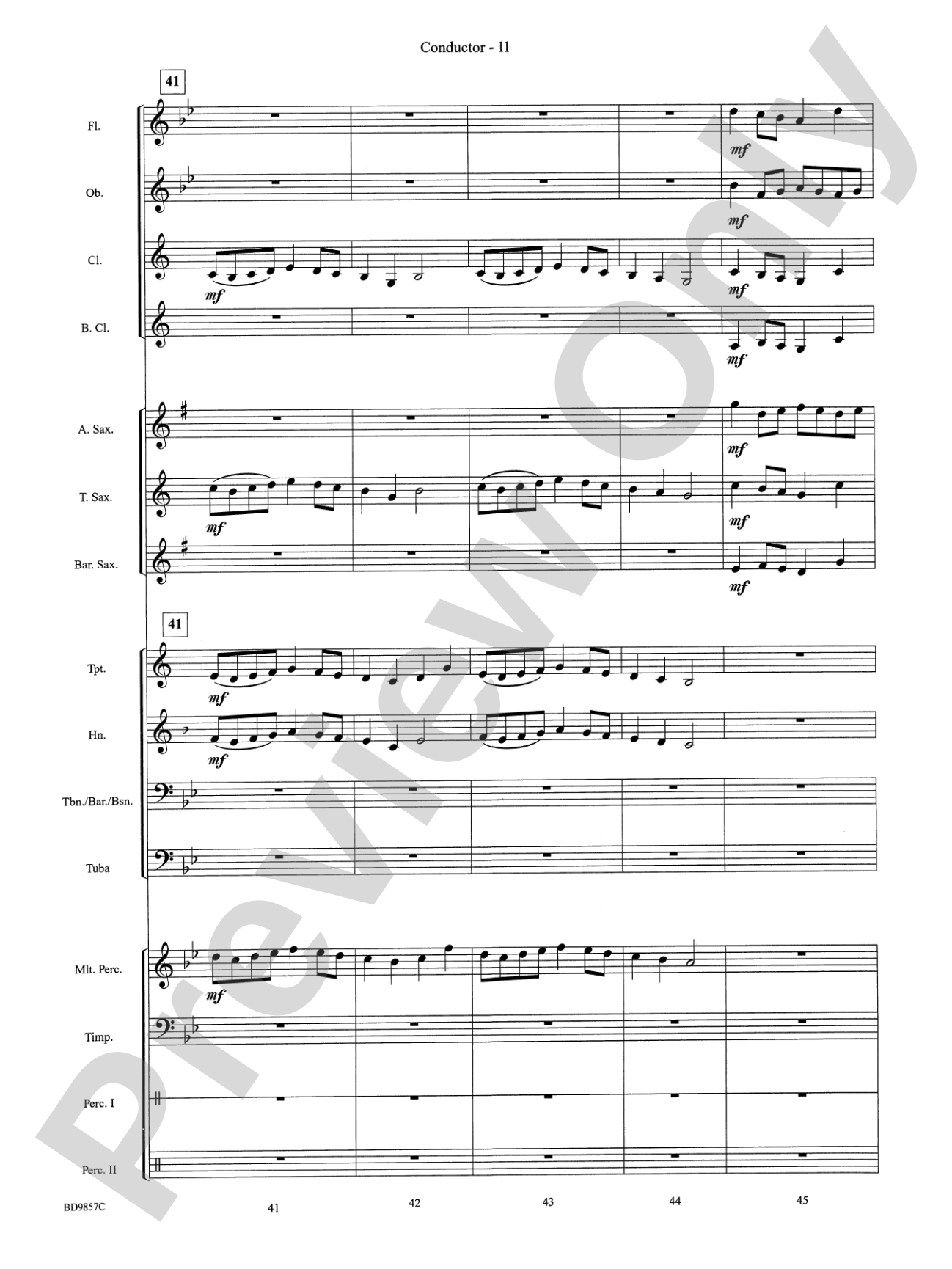 Contredanse: Concert Band Conductor Score & Parts