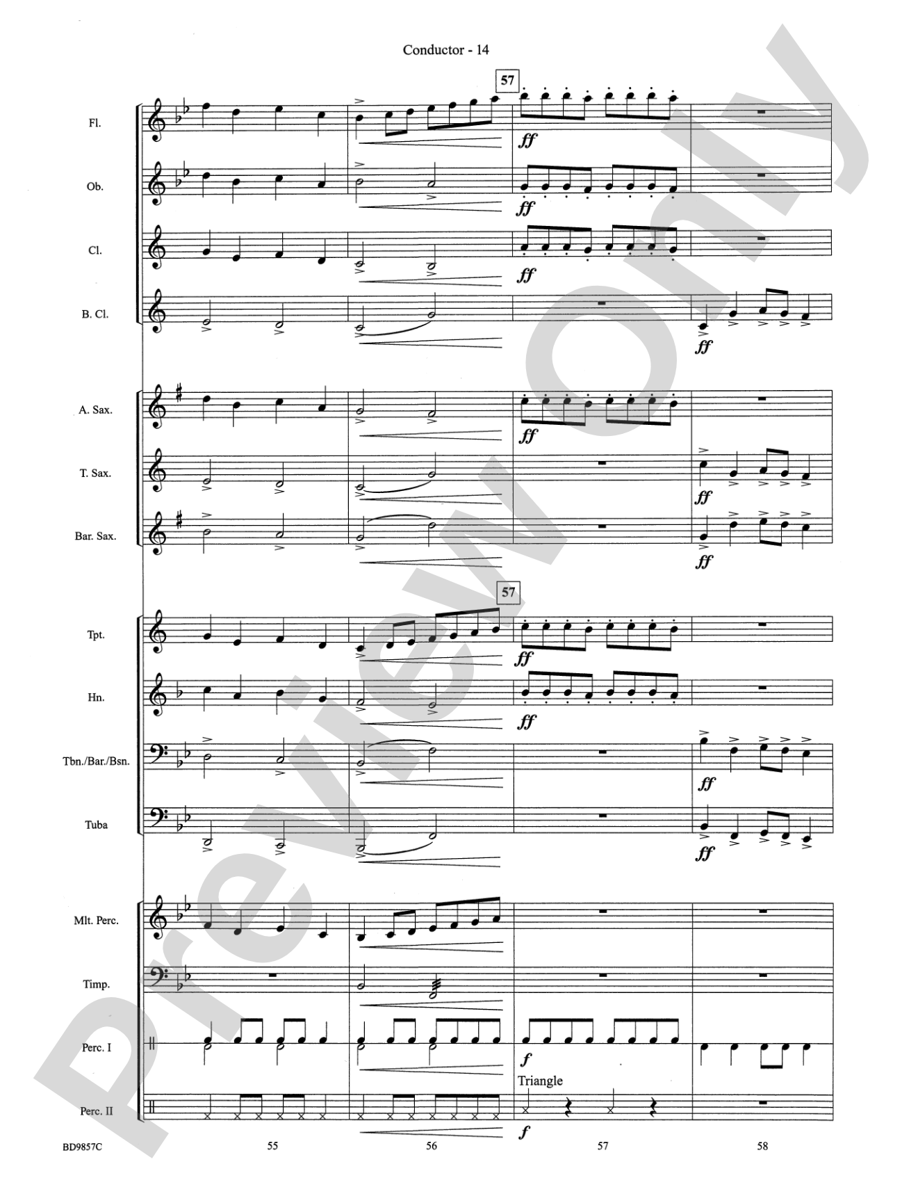 Contredanse: Concert Band Conductor Score & Parts