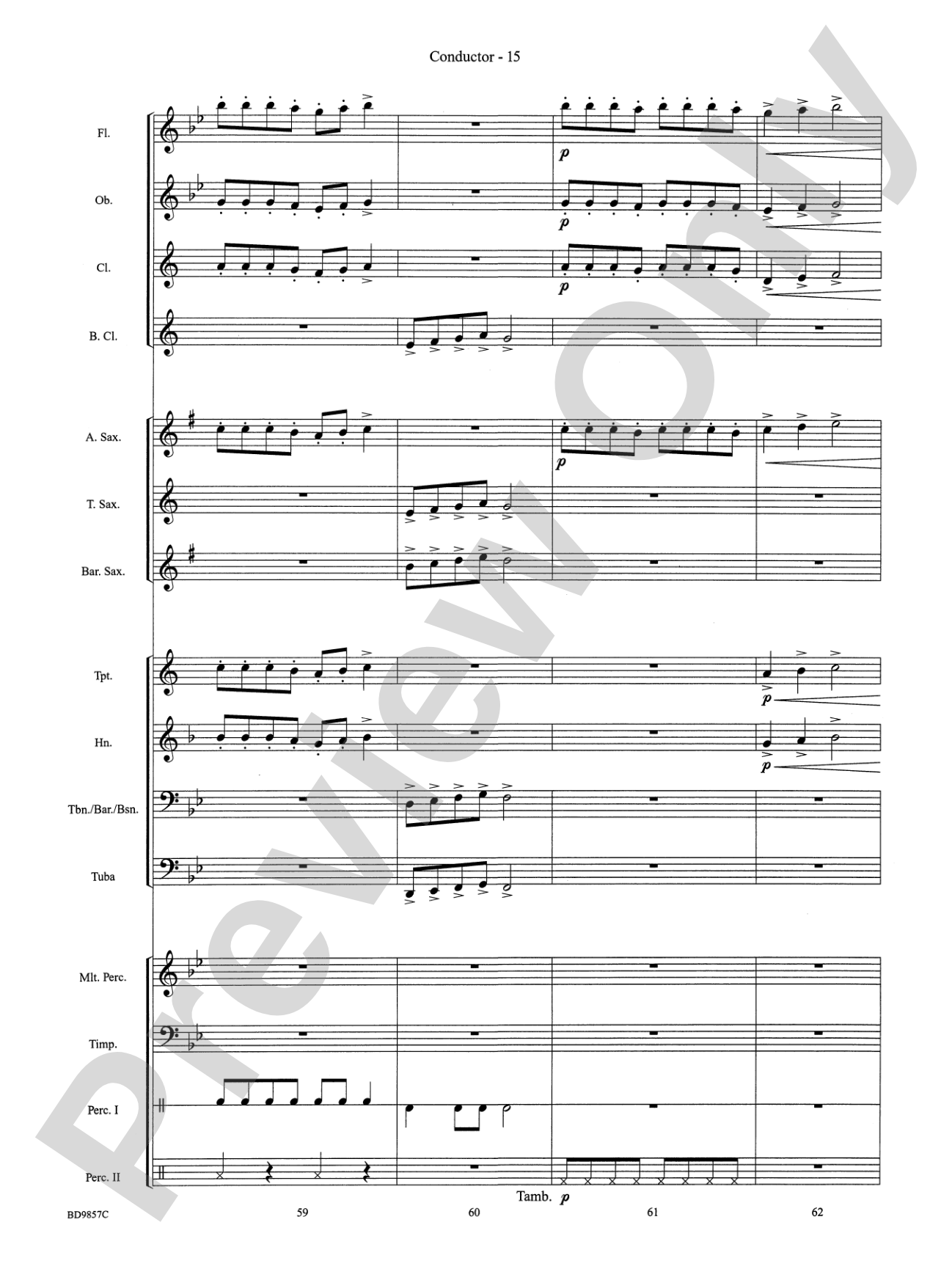 Contredanse: Concert Band Conductor Score & Parts