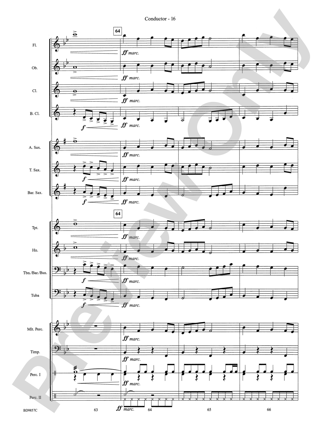 Contredanse: Concert Band Conductor Score & Parts