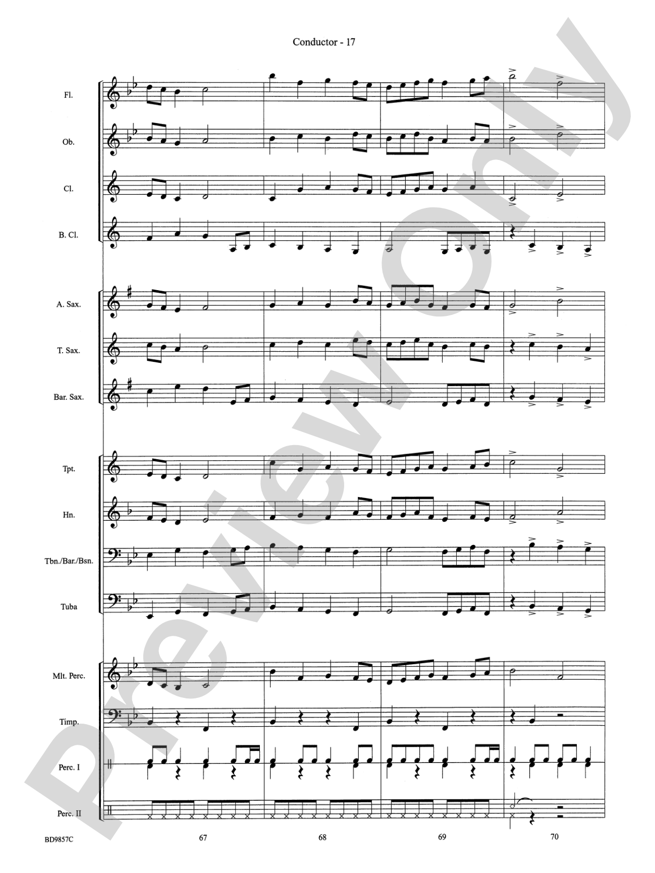 Contredanse: Concert Band Conductor Score & Parts