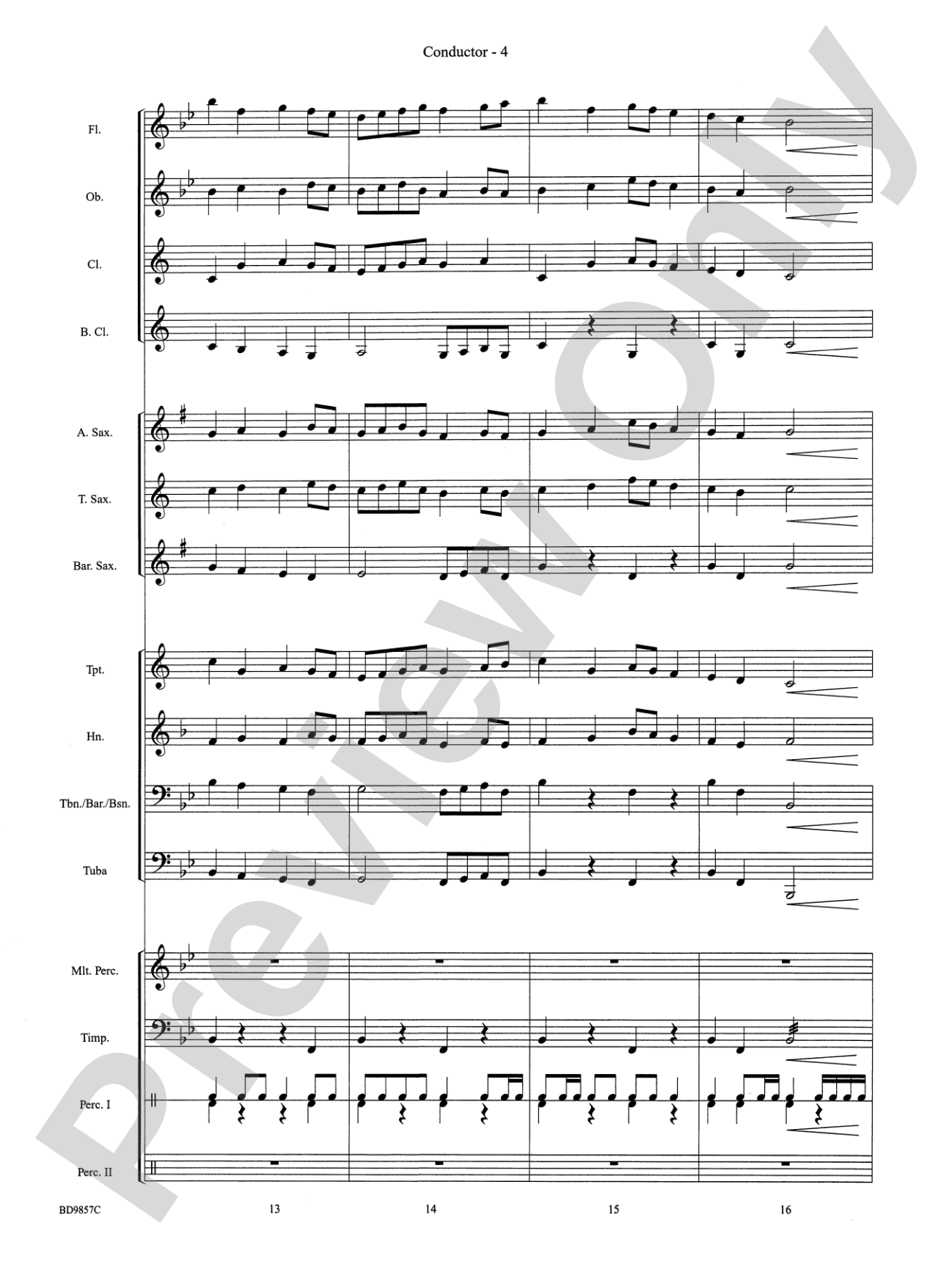 Contredanse: Concert Band Conductor Score & Parts