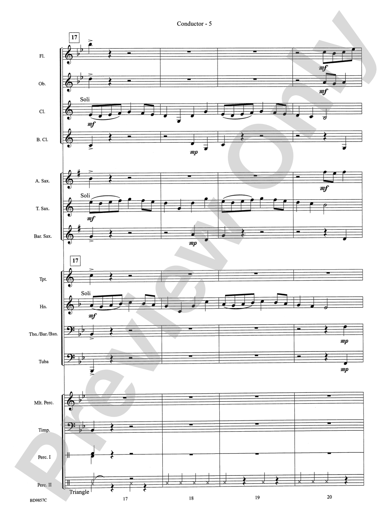 Contredanse: Concert Band Conductor Score & Parts