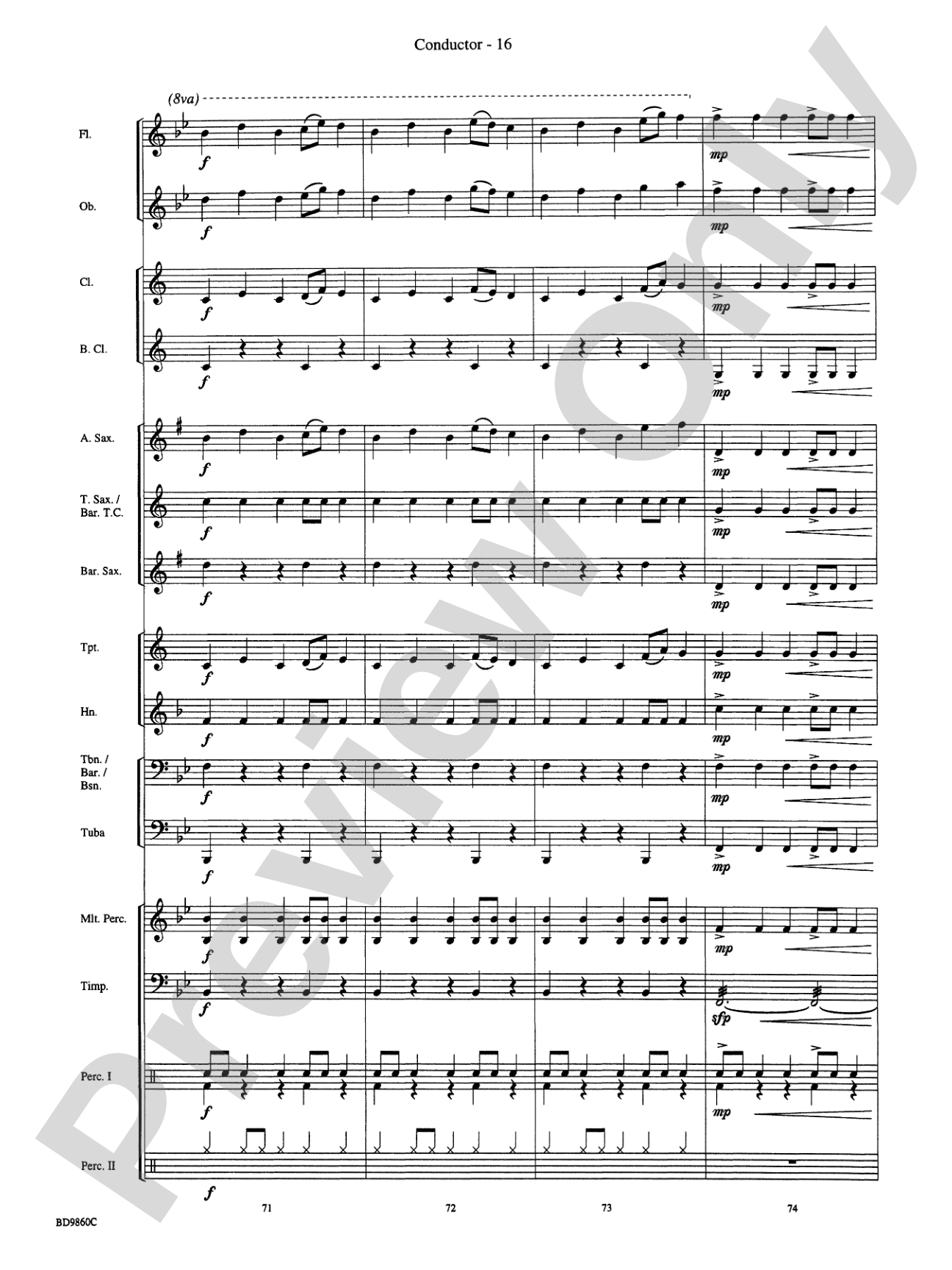 Quintilian: Concert Band Conductor Score & Parts