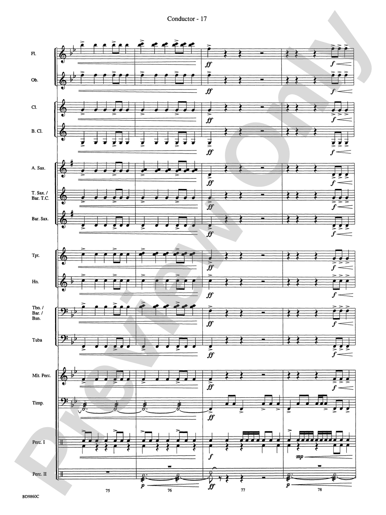 Quintilian: Concert Band Conductor Score & Parts