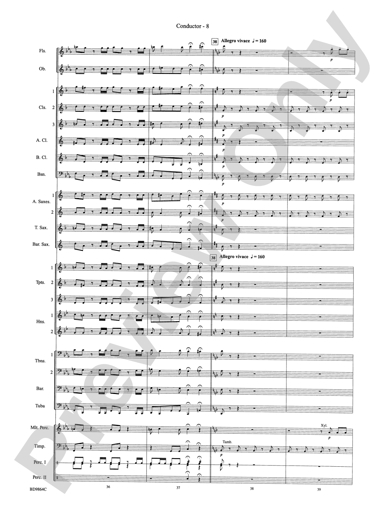 Morning Madness (a novelty featuring the Percussion Section): Concert Band Conductor Score & Parts