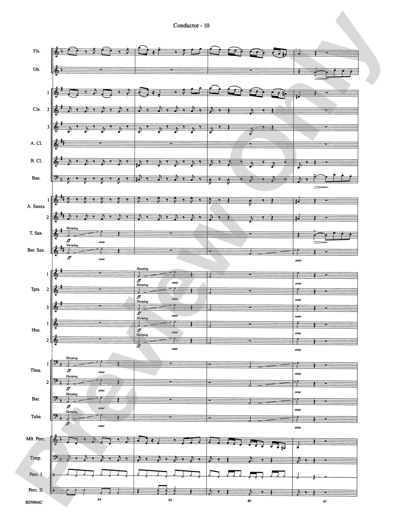 Morning Madness (a novelty featuring the Percussion Section): Concert Band Conductor Score & Parts