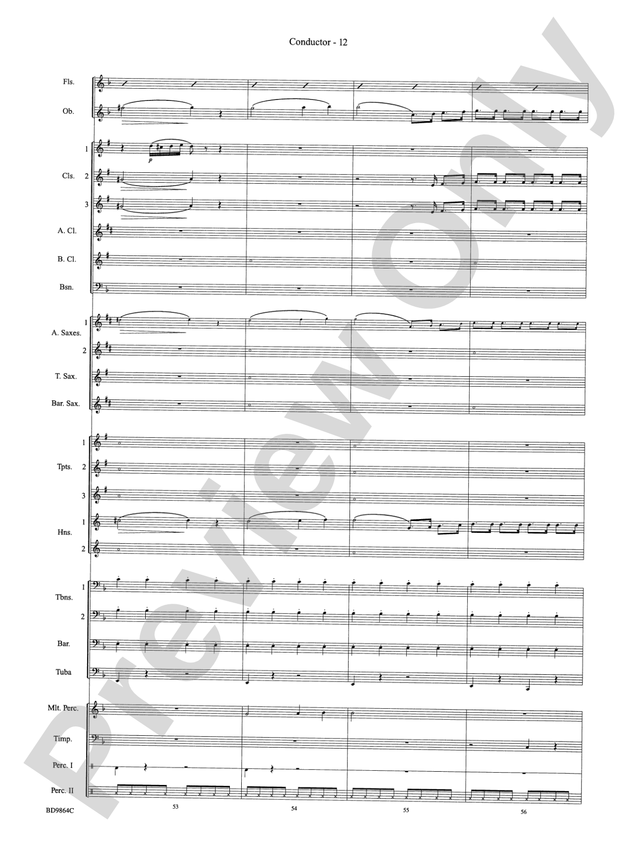Morning Madness (a novelty featuring the Percussion Section): Concert Band Conductor Score & Parts