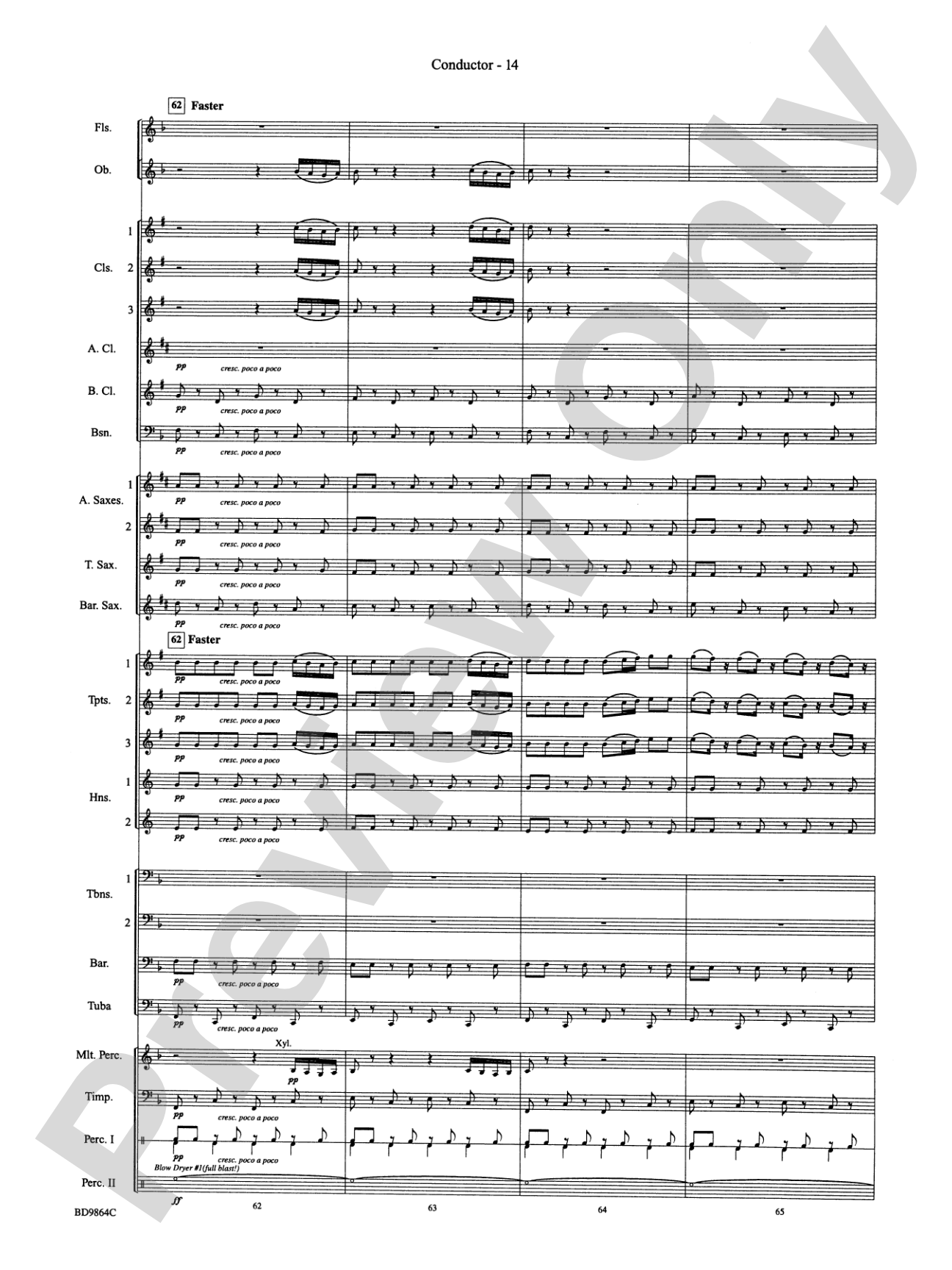 Morning Madness (a novelty featuring the Percussion Section): Concert Band Conductor Score & Parts