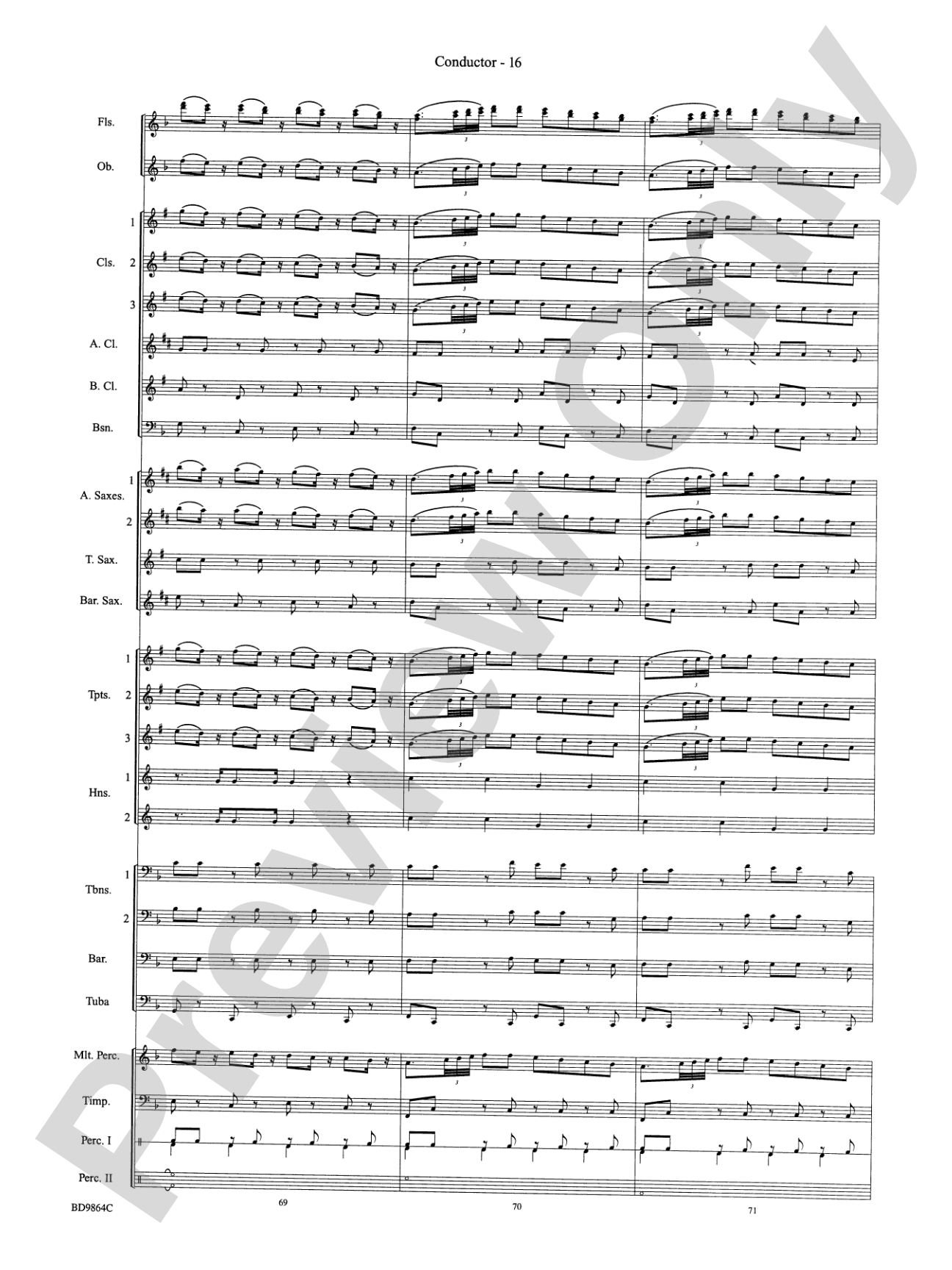 Morning Madness (a novelty featuring the Percussion Section): Concert Band Conductor Score & Parts