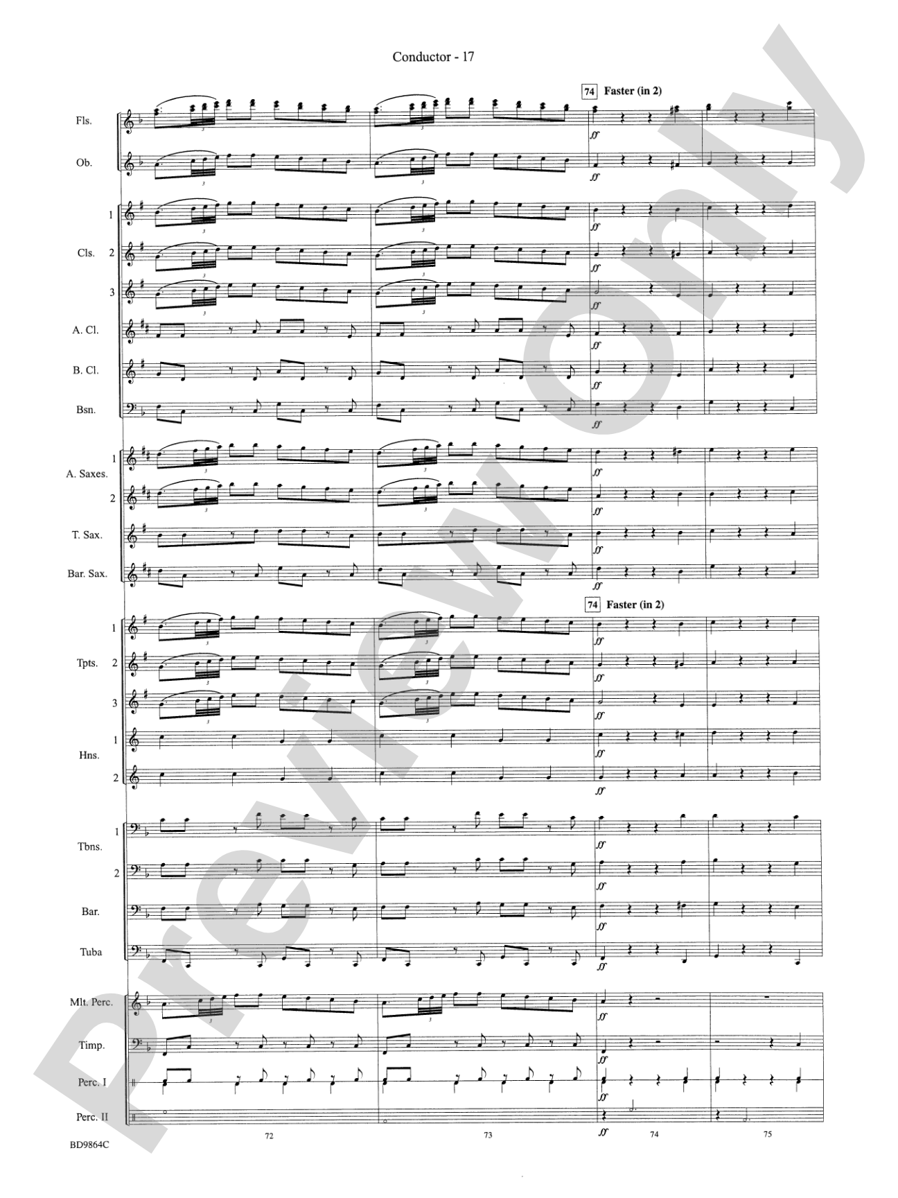 Morning Madness (a novelty featuring the Percussion Section): Concert Band Conductor Score & Parts