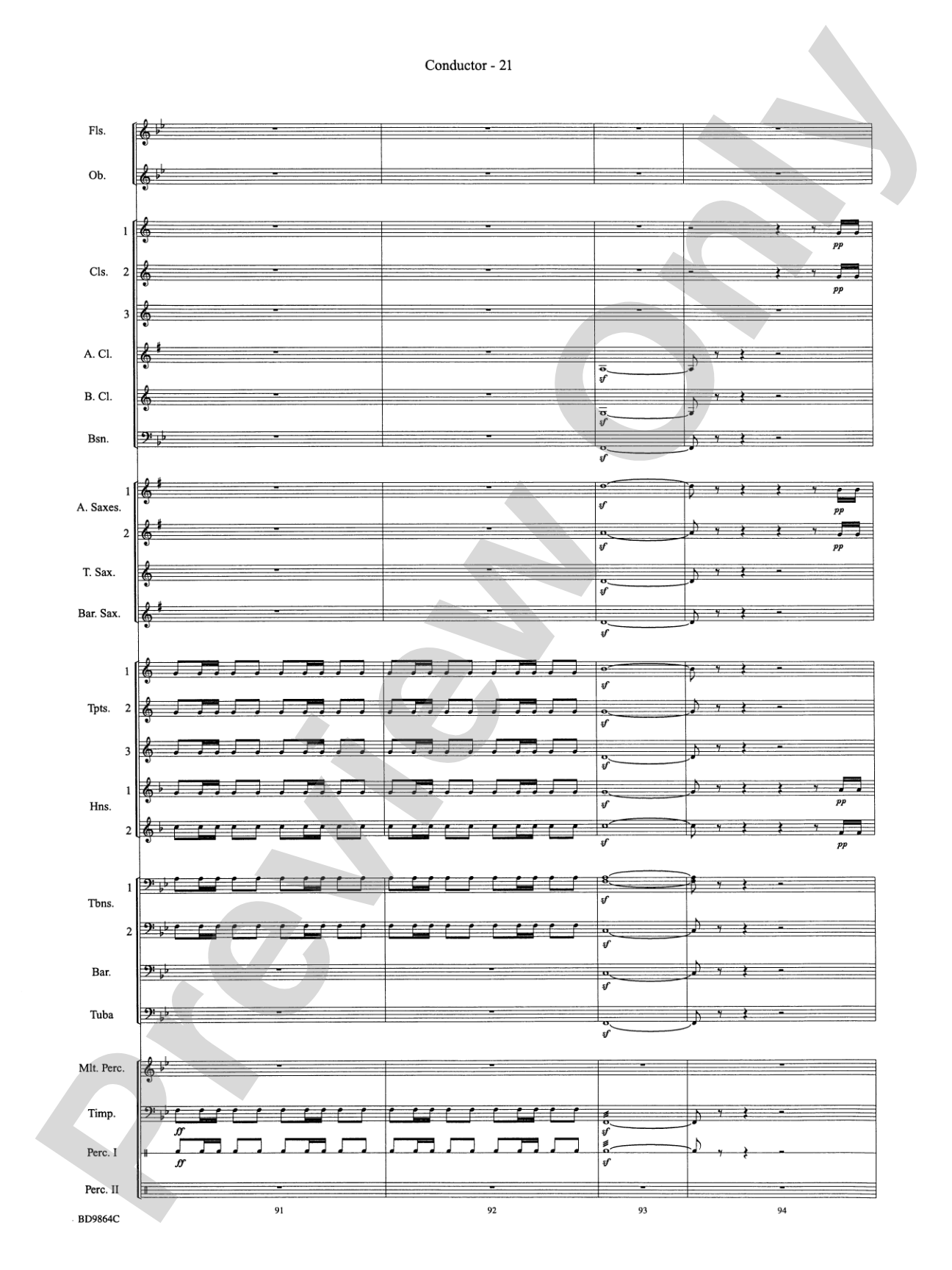 Morning Madness (a novelty featuring the Percussion Section): Concert Band Conductor Score & Parts