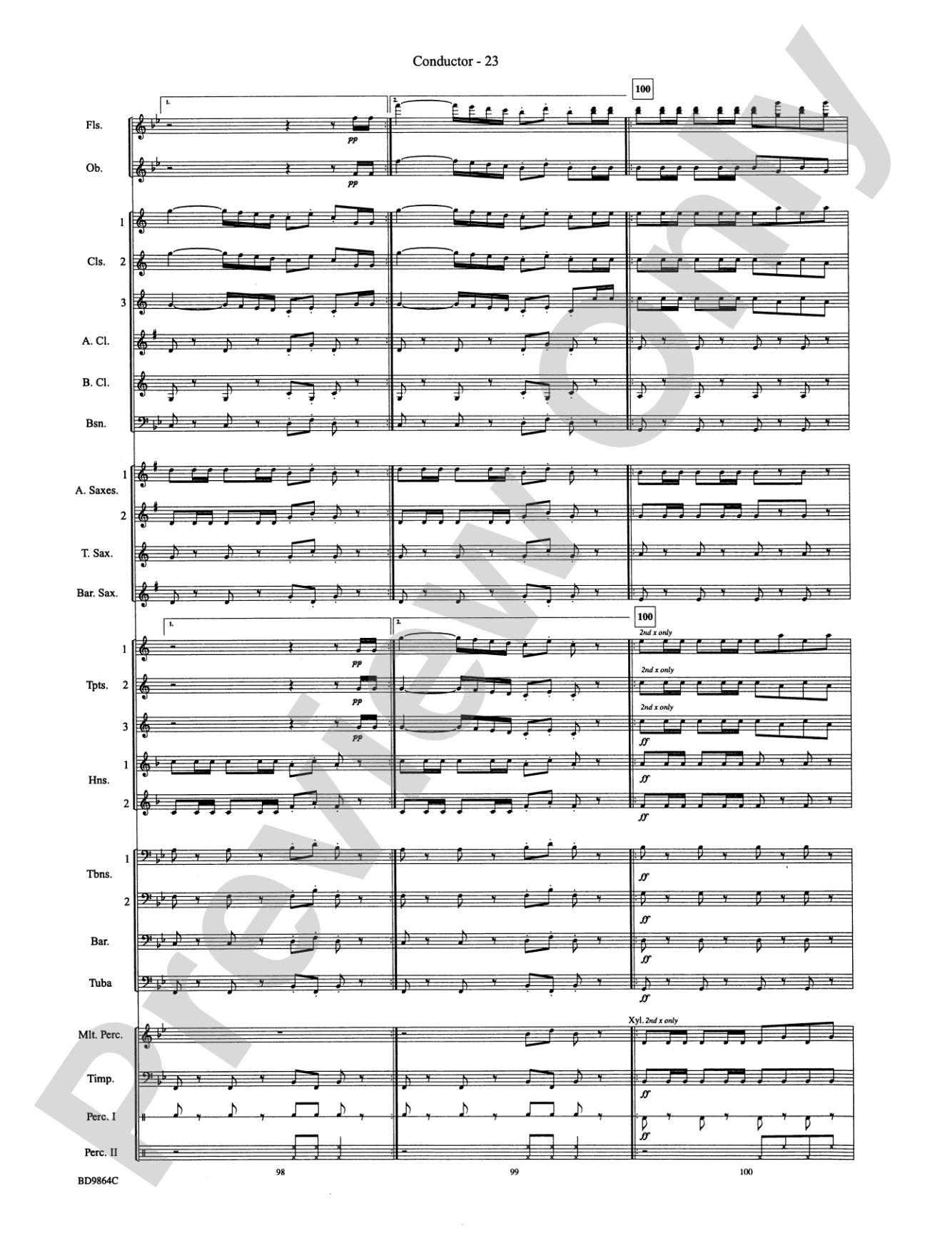 Morning Madness (a novelty featuring the Percussion Section): Concert Band Conductor Score & Parts