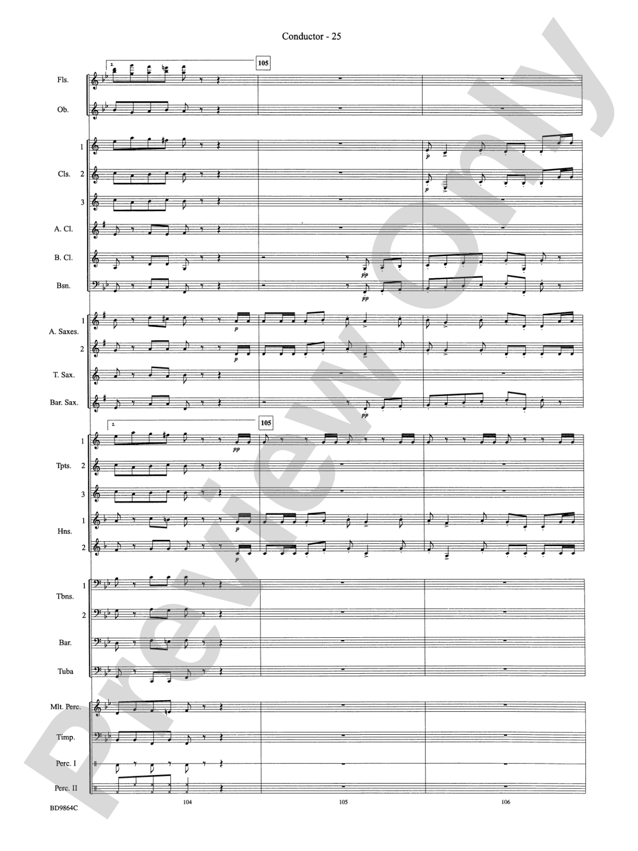 Morning Madness (a novelty featuring the Percussion Section): Concert Band Conductor Score & Parts