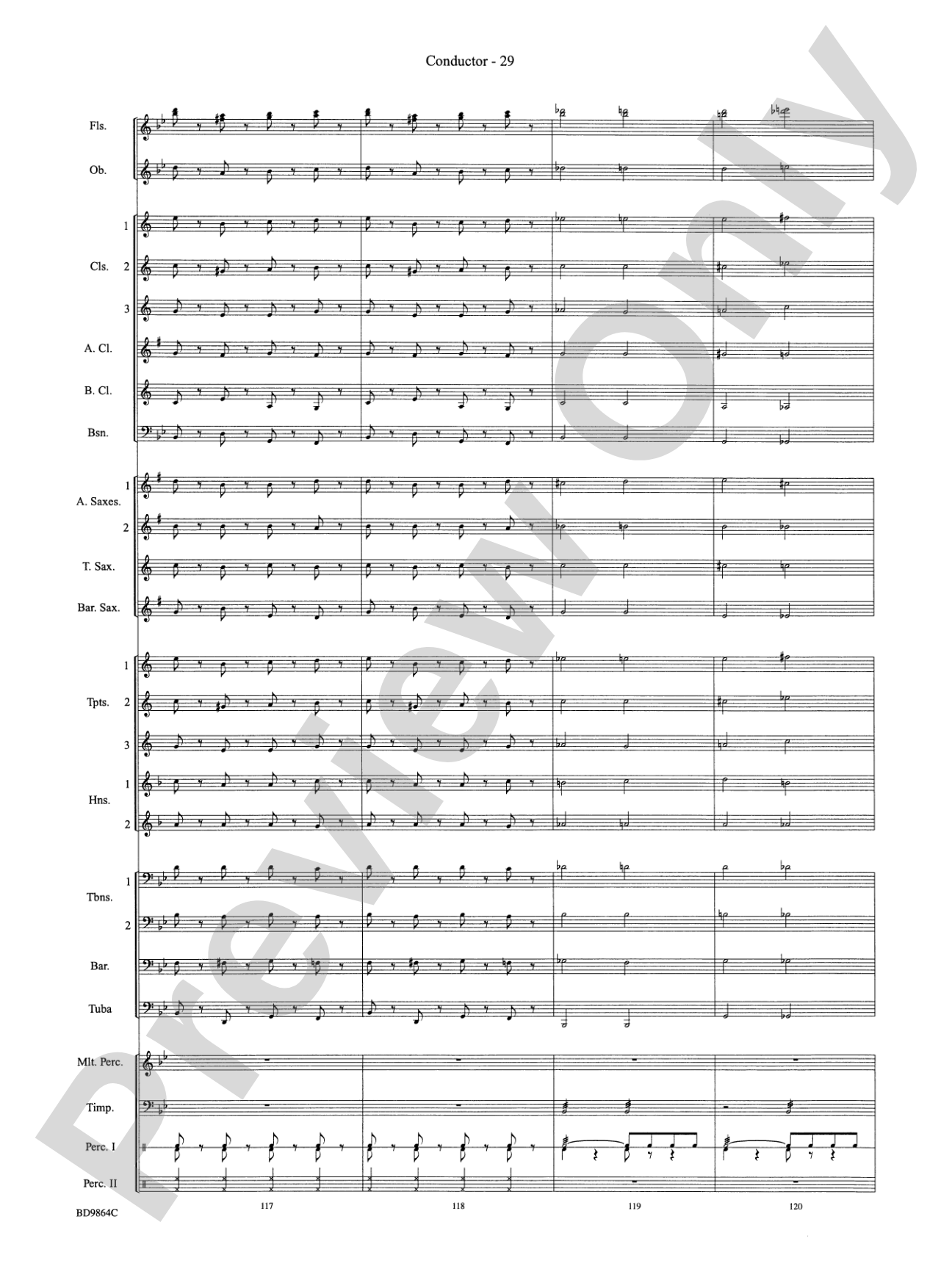 Morning Madness (a novelty featuring the Percussion Section): Concert Band Conductor Score & Parts