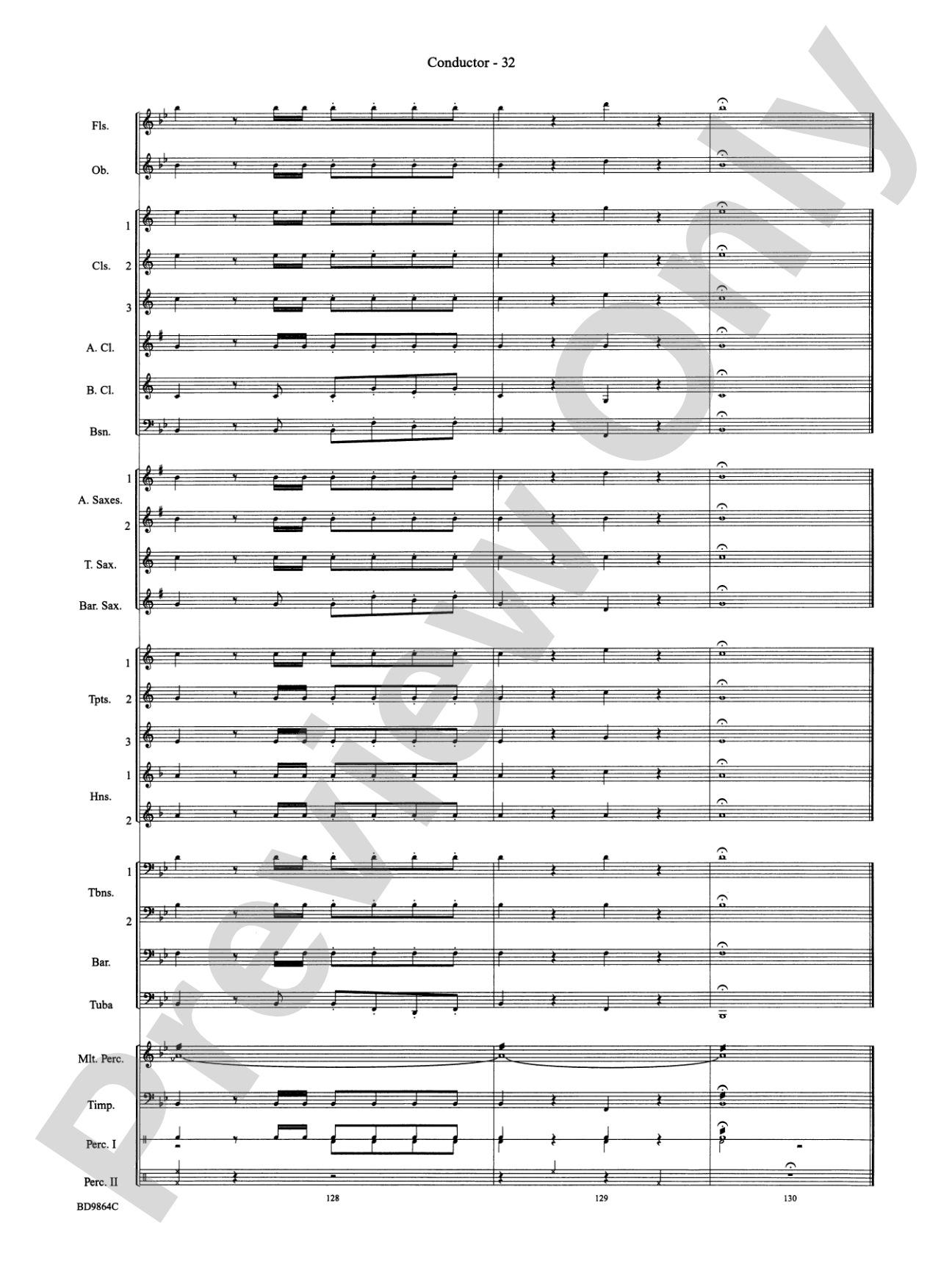 Morning Madness (a novelty featuring the Percussion Section): Concert Band Conductor Score & Parts