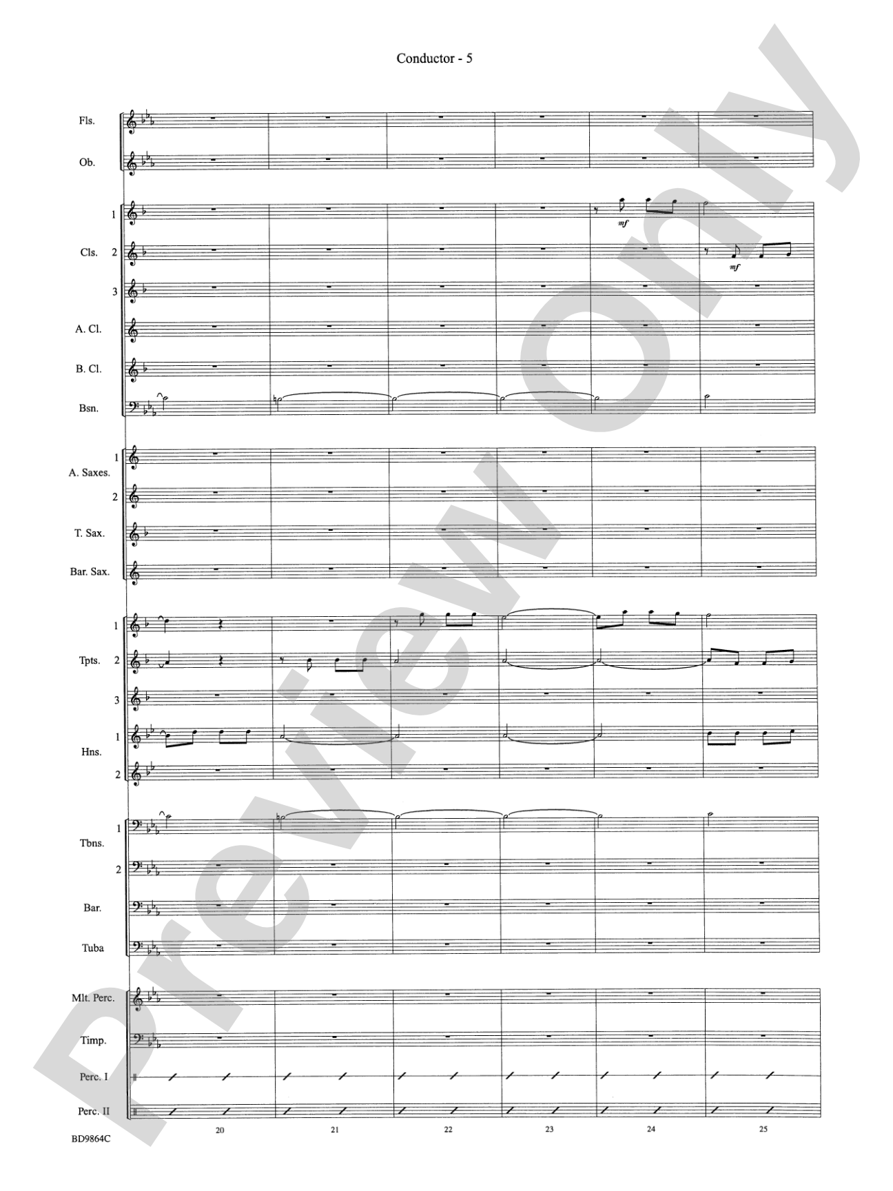Morning Madness (a novelty featuring the Percussion Section): Concert Band Conductor Score & Parts