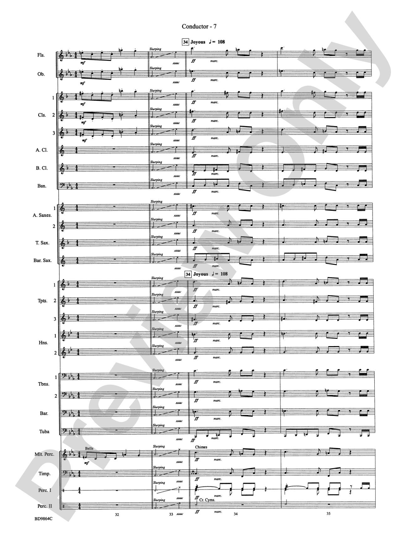 Morning Madness (a novelty featuring the Percussion Section): Concert Band Conductor Score & Parts