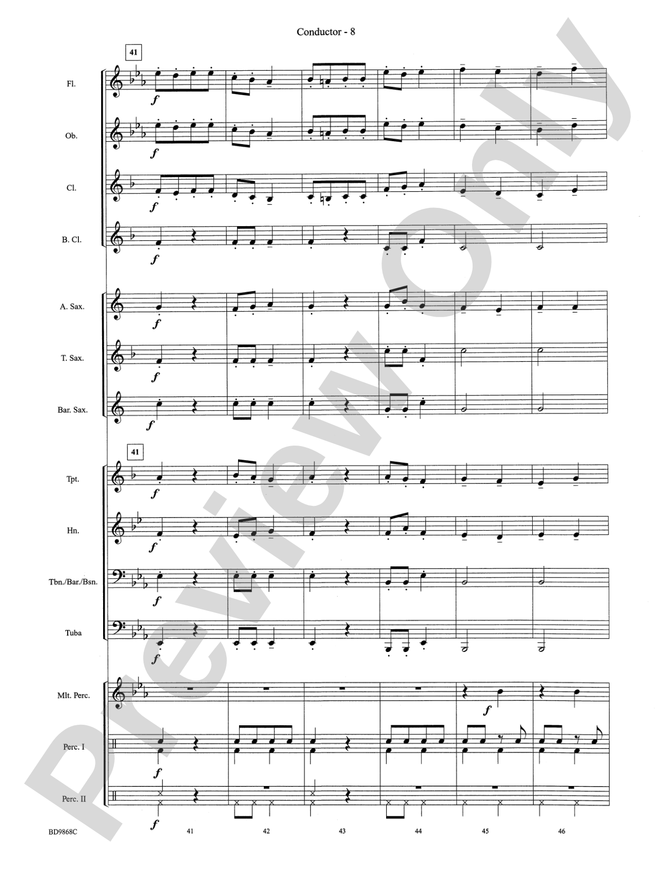 Trepak from The Nutcracker: Concert Band Conductor Score & Parts