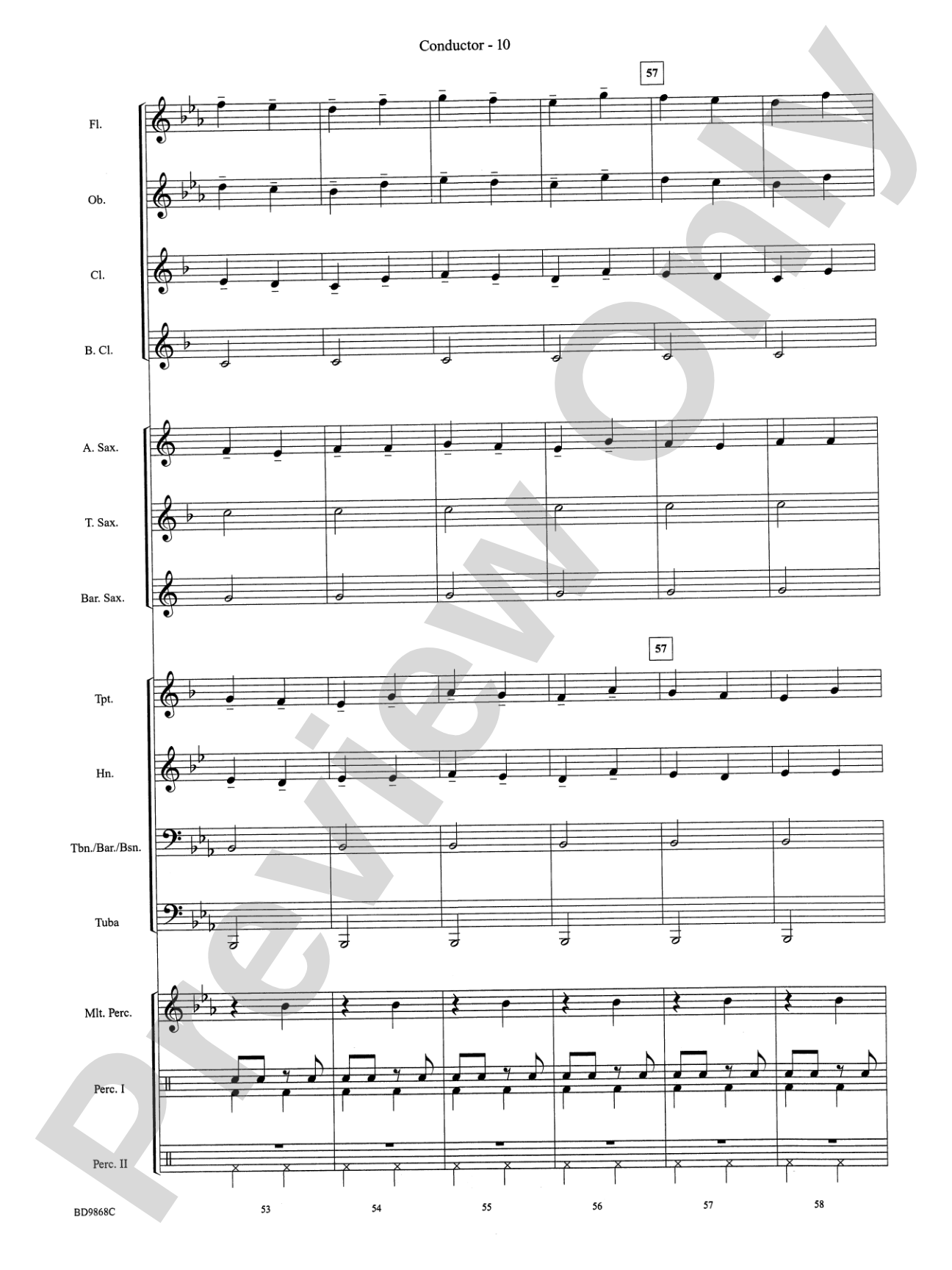 Trepak from The Nutcracker: Concert Band Conductor Score & Parts
