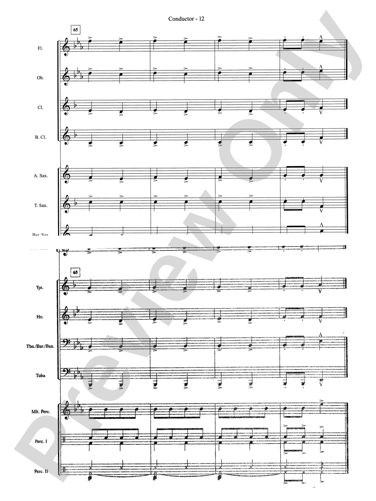 Trepak from The Nutcracker: Concert Band Conductor Score & Parts