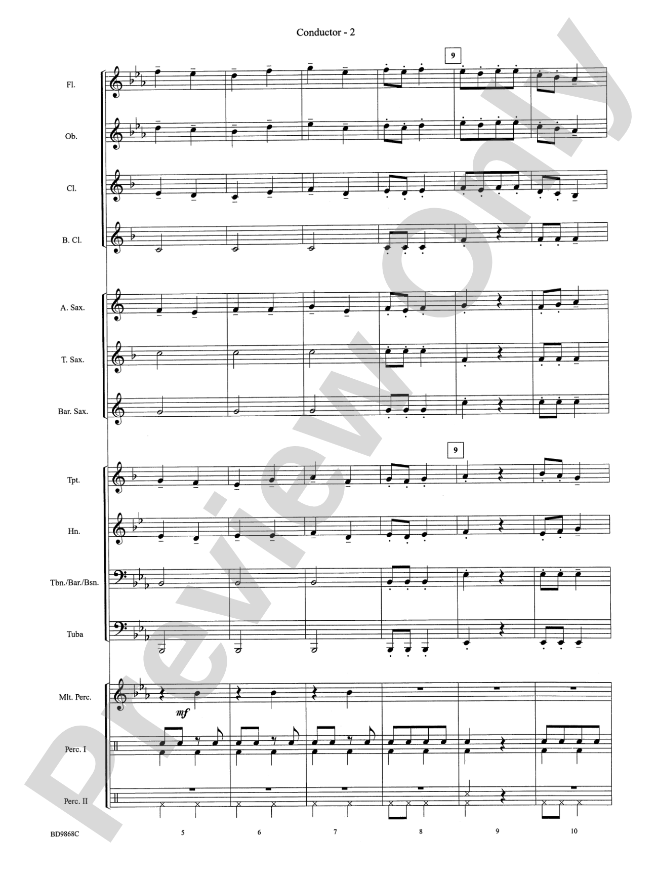 Trepak from The Nutcracker: Concert Band Conductor Score & Parts