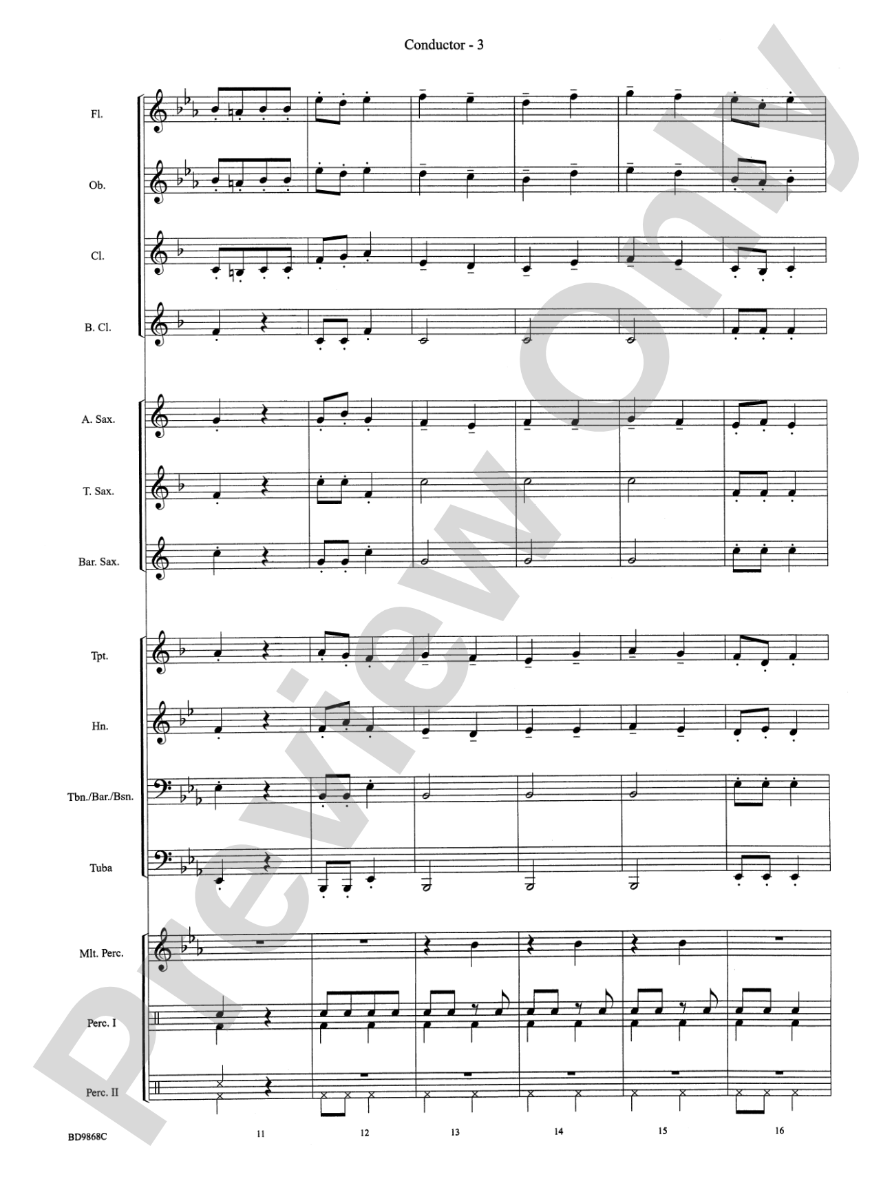 Trepak from The Nutcracker: Concert Band Conductor Score & Parts