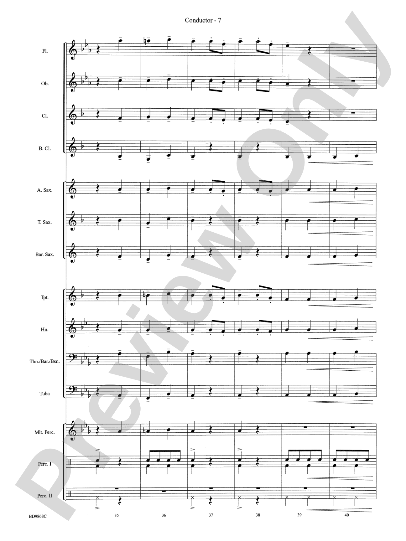 Trepak from The Nutcracker: Concert Band Conductor Score & Parts