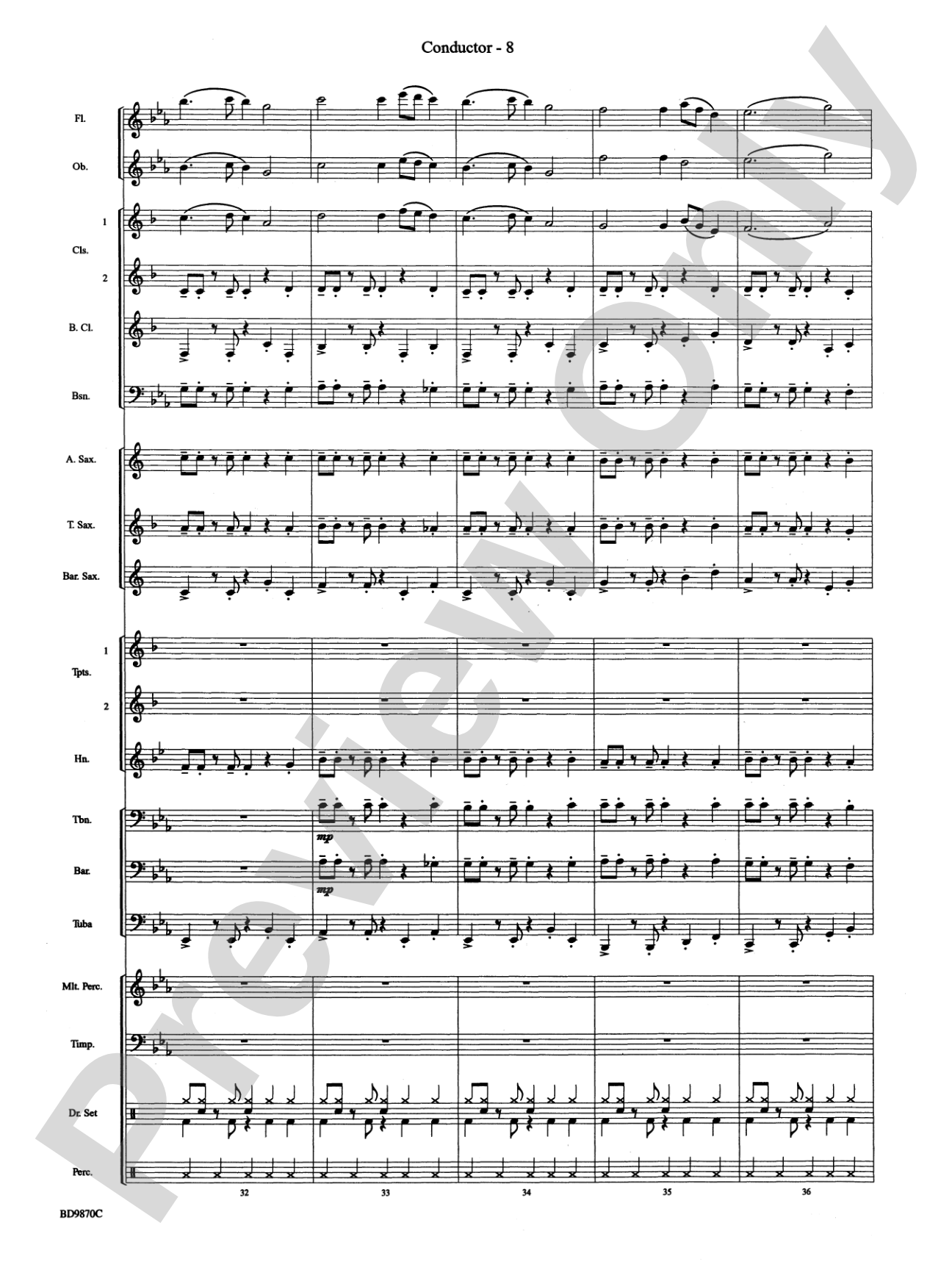Christmas a la Big Band: Concert Band Conductor Score & Parts