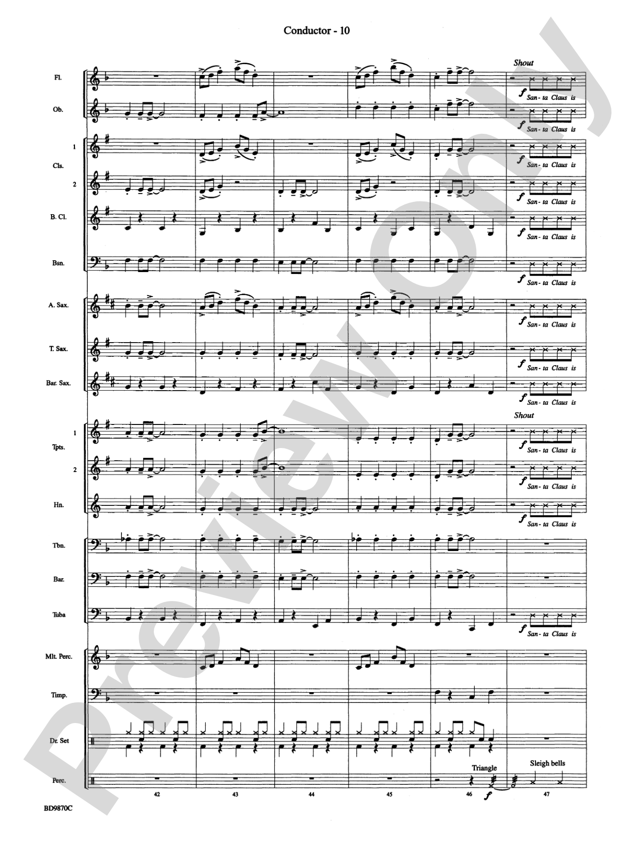 Christmas a la Big Band: Concert Band Conductor Score & Parts