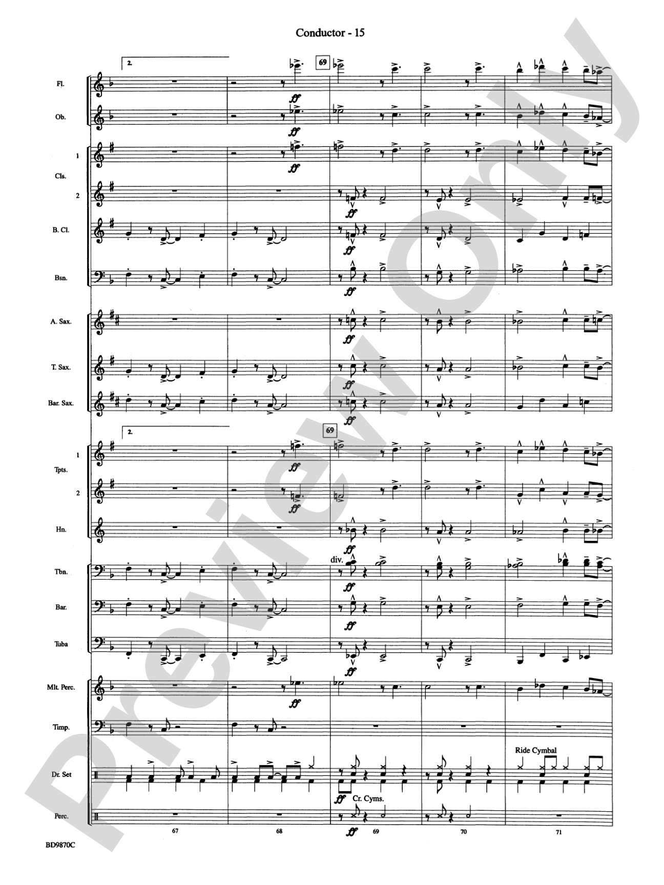 Christmas a la Big Band: Concert Band Conductor Score & Parts