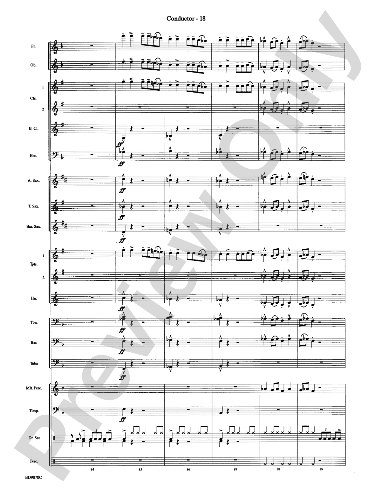 Christmas a la Big Band: Concert Band Conductor Score & Parts