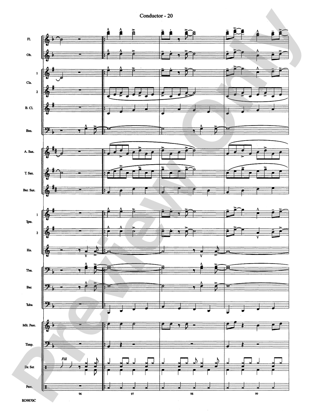 Christmas a la Big Band: Concert Band Conductor Score & Parts