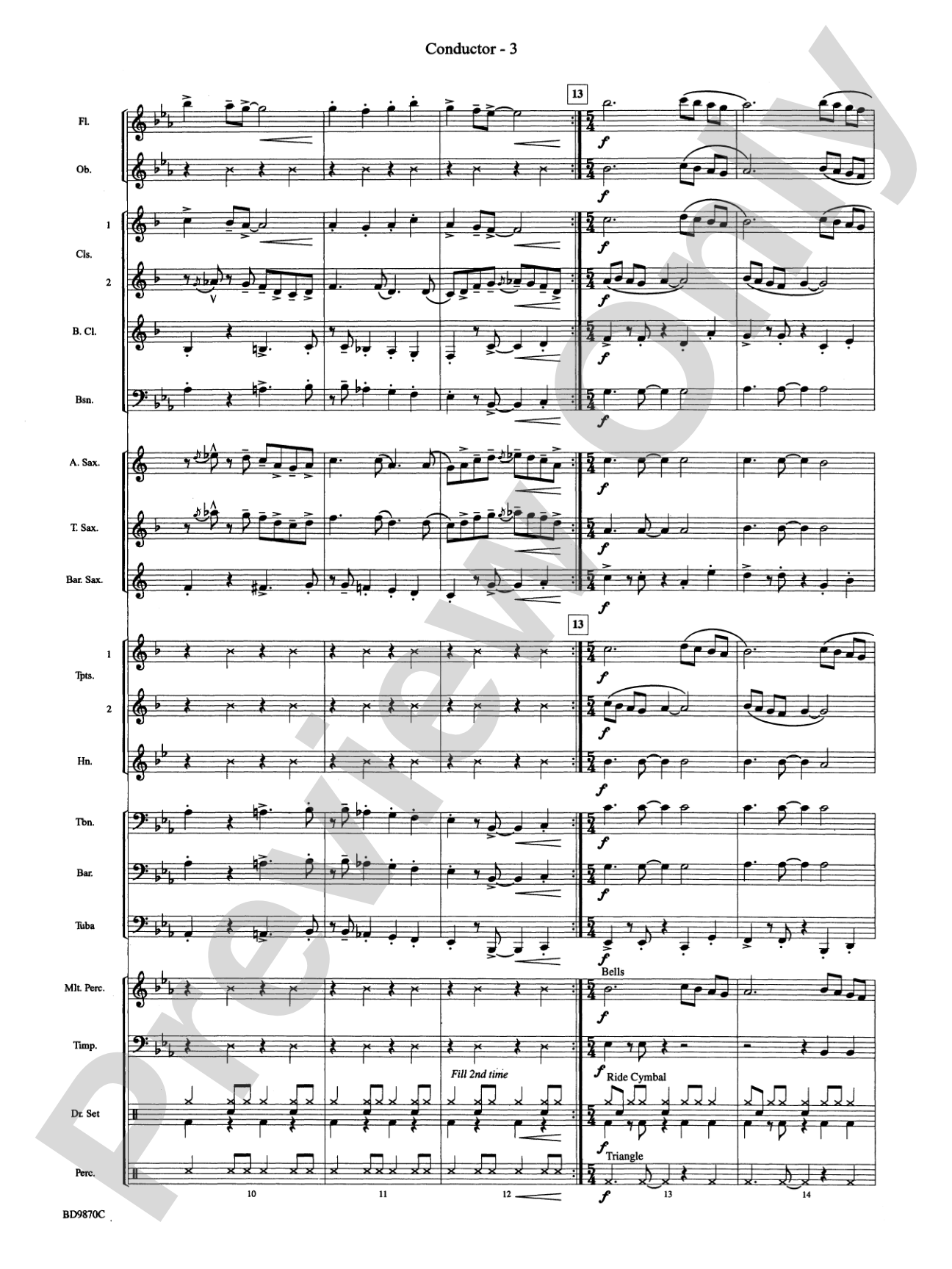 Christmas a la Big Band: Concert Band Conductor Score & Parts