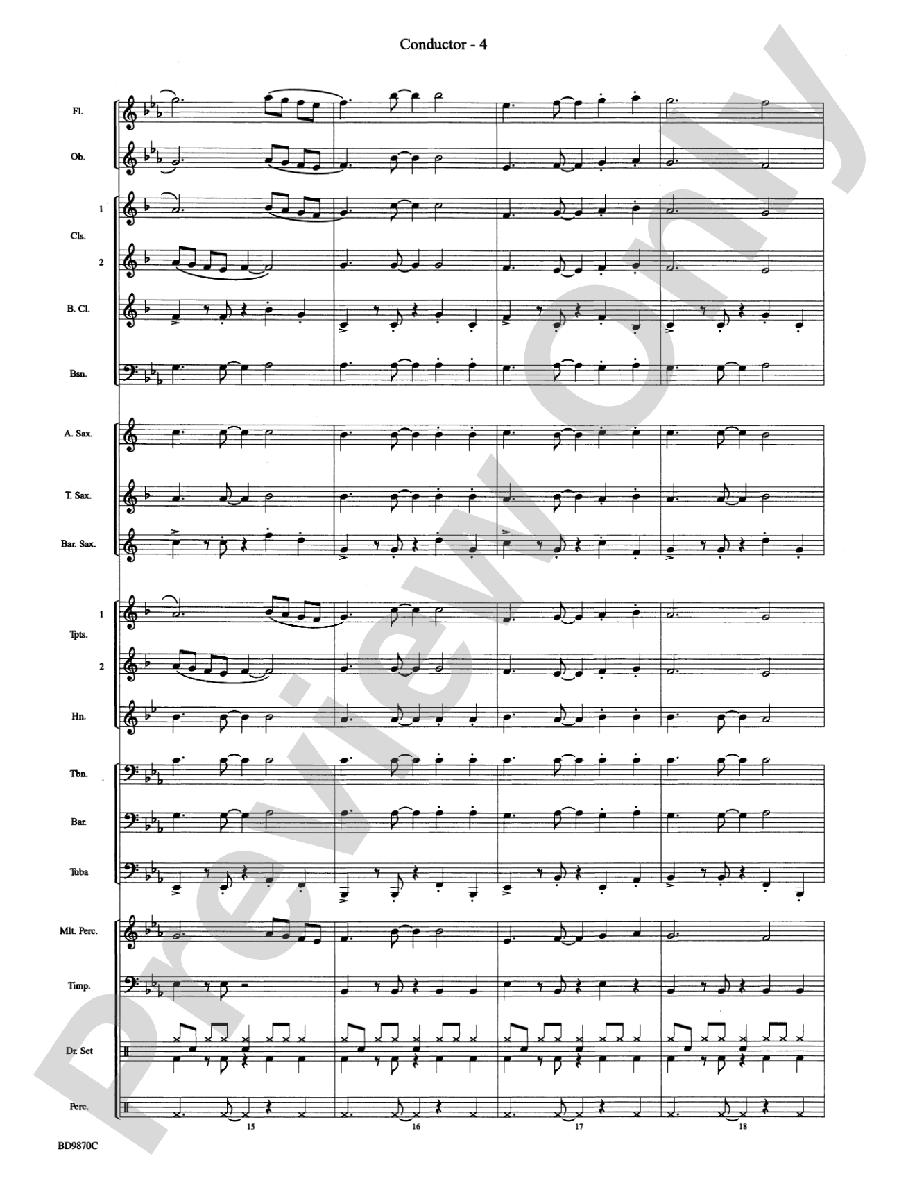Christmas a la Big Band: Concert Band Conductor Score & Parts